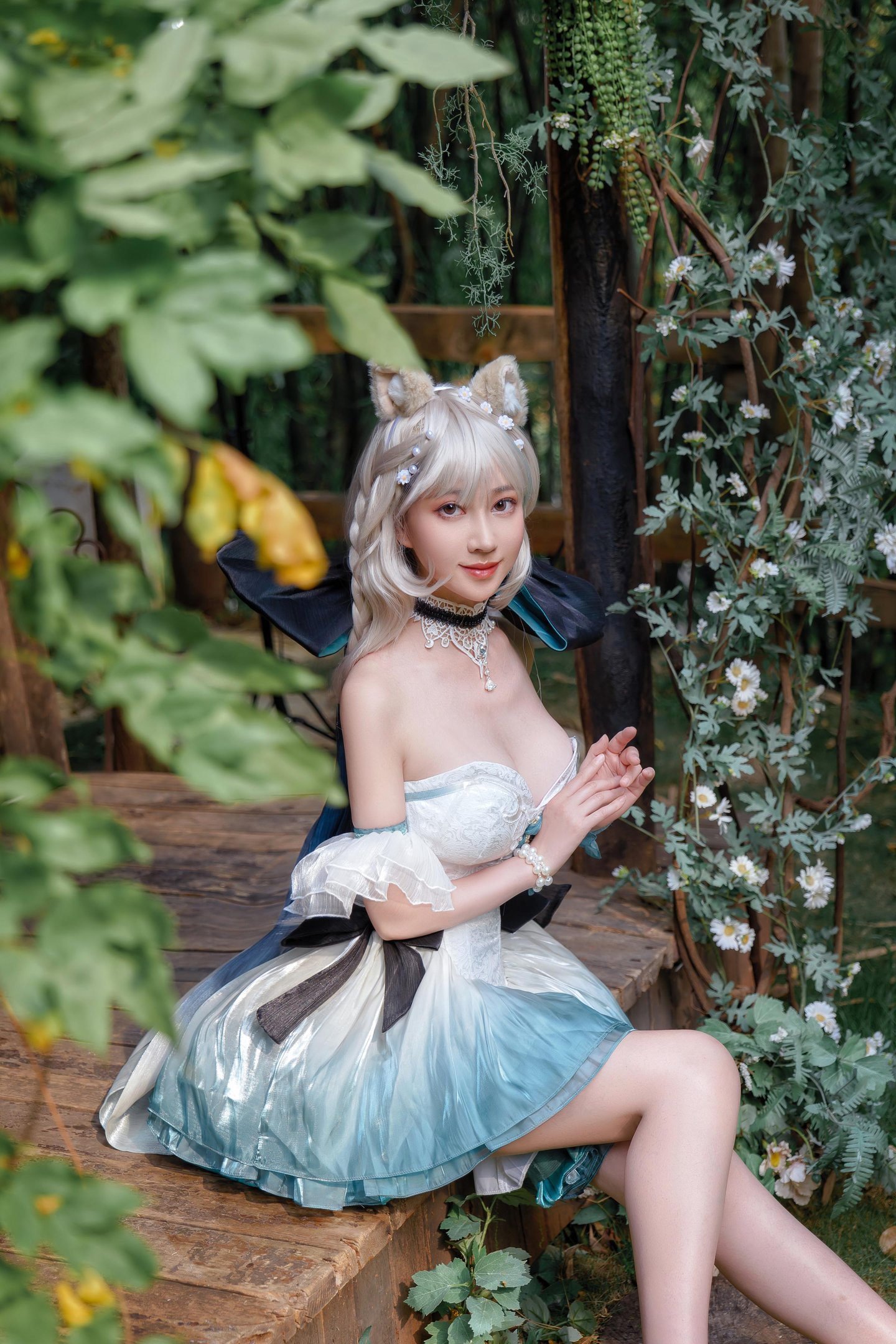 Niannian Nnian リネット 屋外ミニスカコスプレ写真
