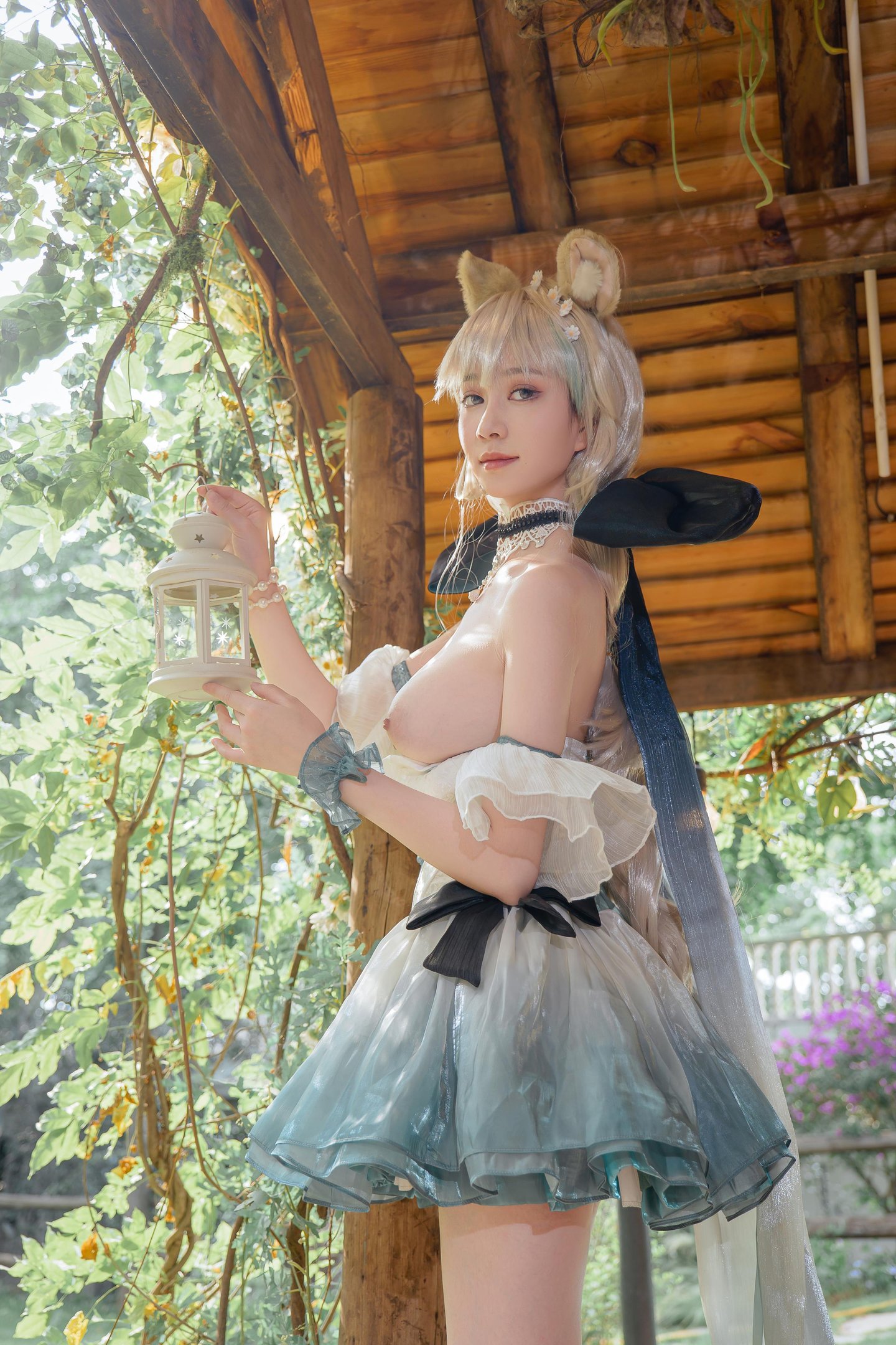 Niannian Nnian リネット 屋外ミニスカコスプレ写真