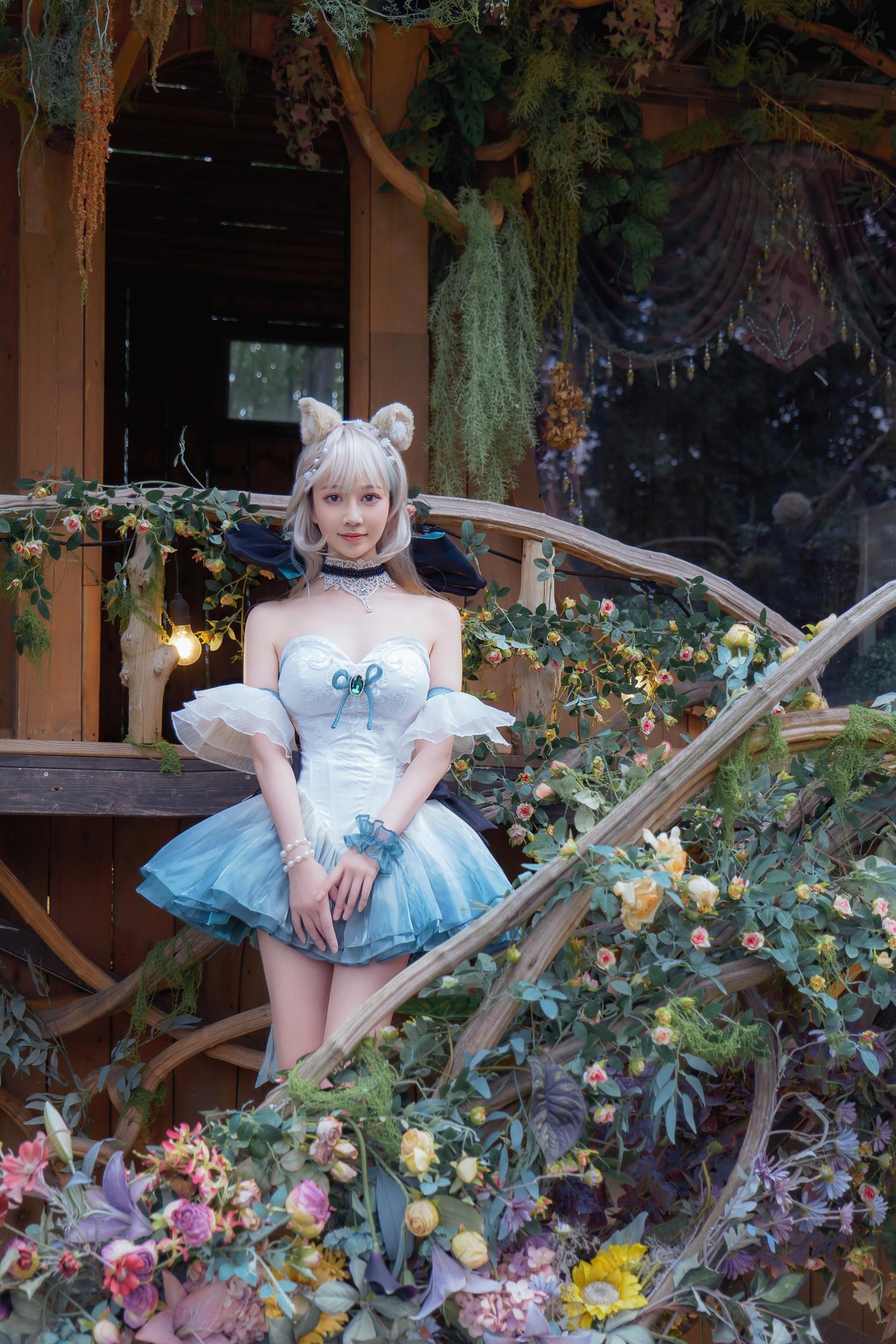 Niannian Nnian リネット 屋外ミニスカコスプレ写真