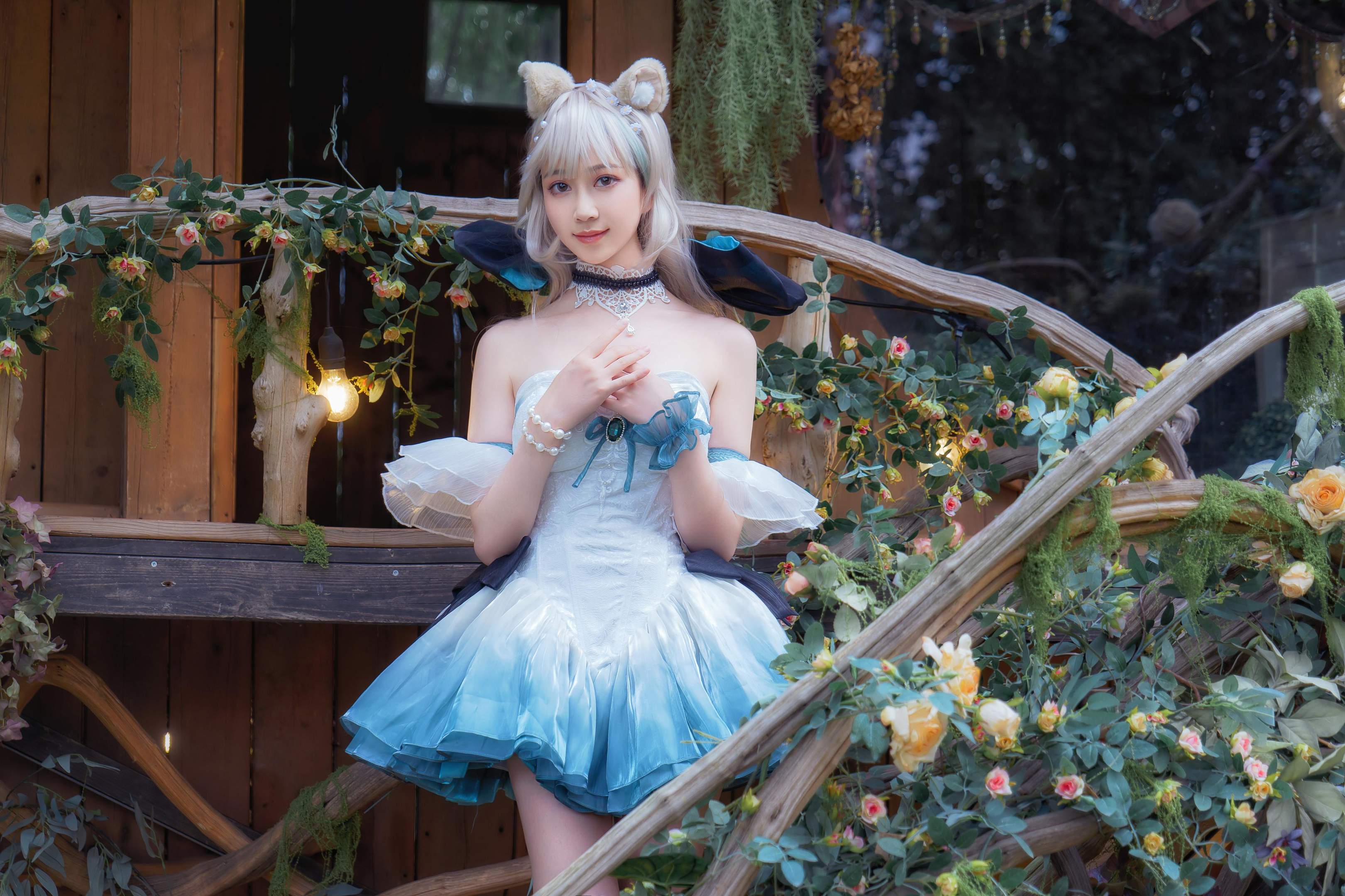 Niannian Nnian リネット 屋外ミニスカコスプレ写真