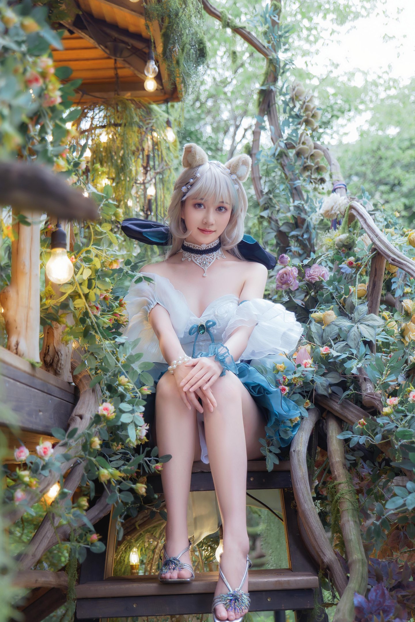 Niannian Nnian リネット 屋外ミニスカコスプレ写真