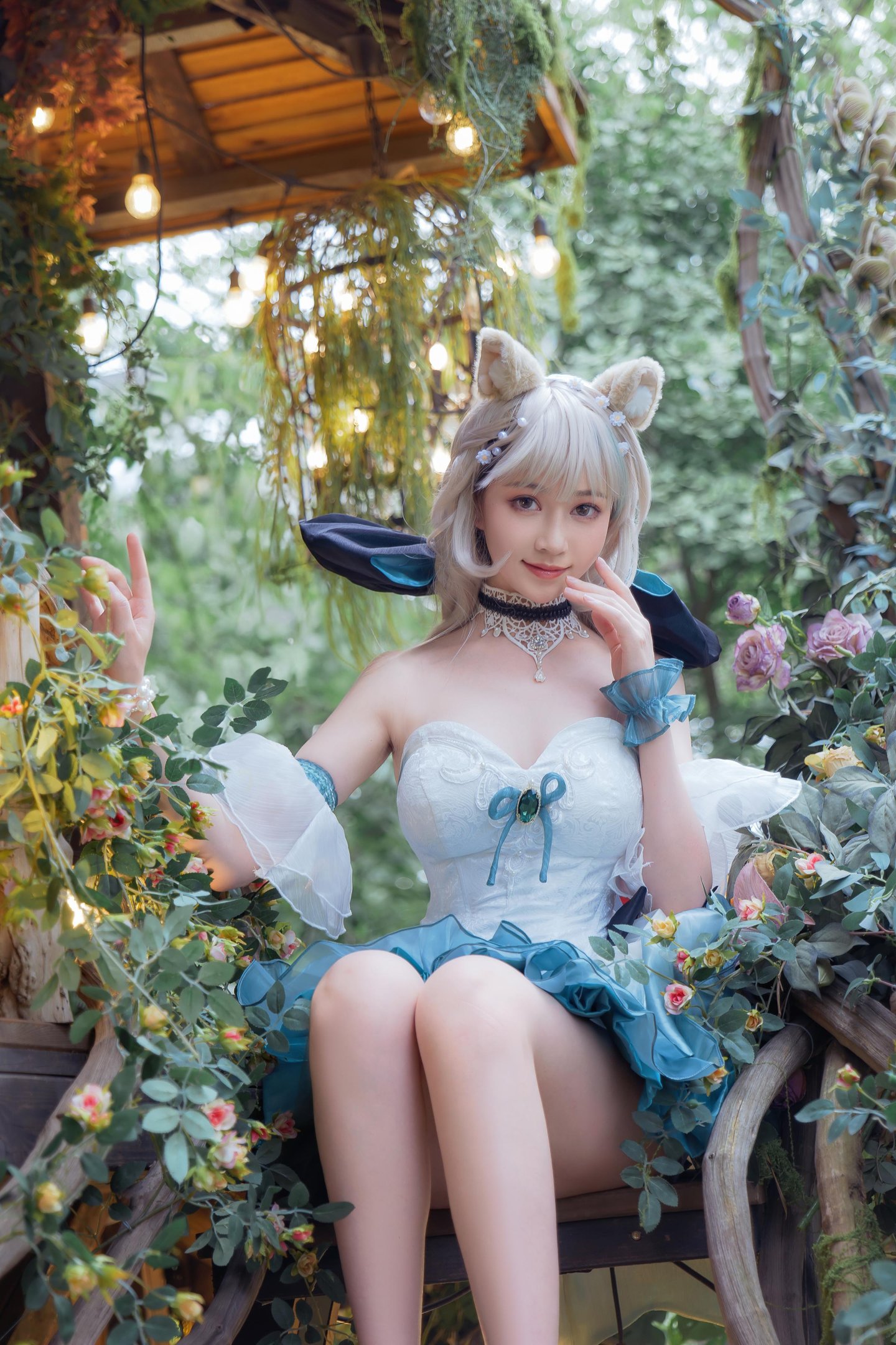 Niannian Nnian リネット 屋外ミニスカコスプレ写真