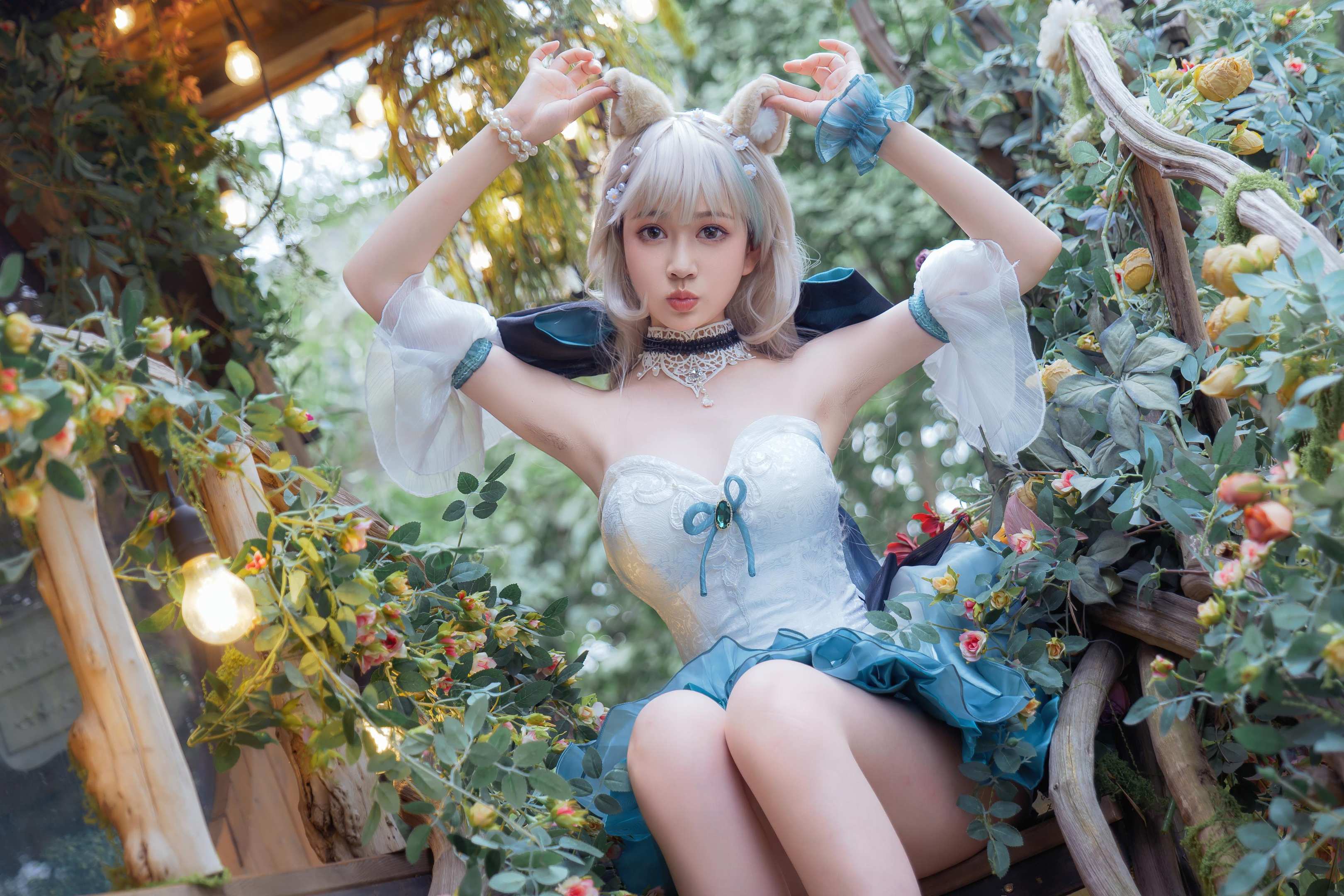 Niannian Nnian リネット 屋外ミニスカコスプレ写真