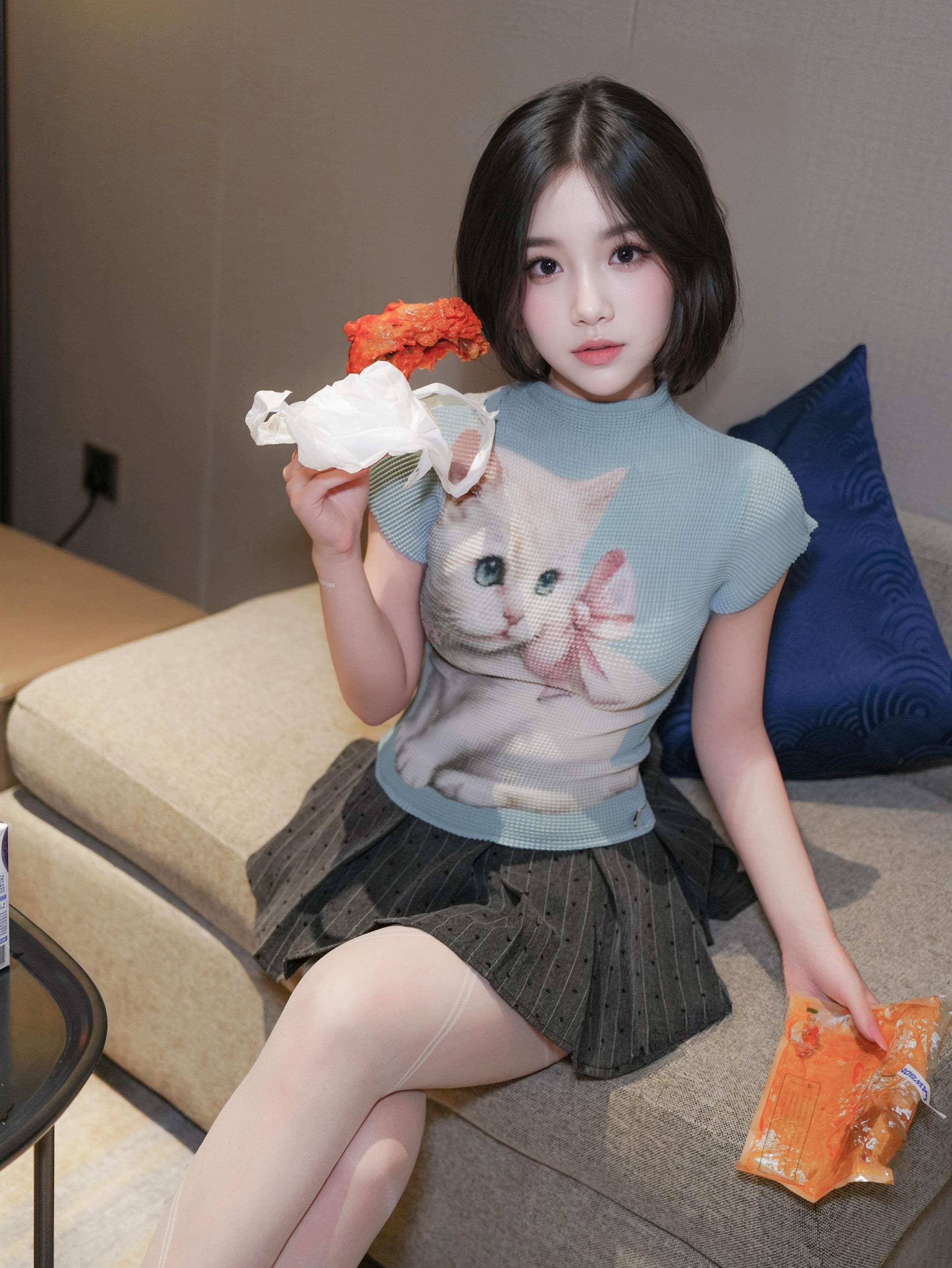 汁汁 - Cô Gái Thích Ăn Đùi Gà 91P