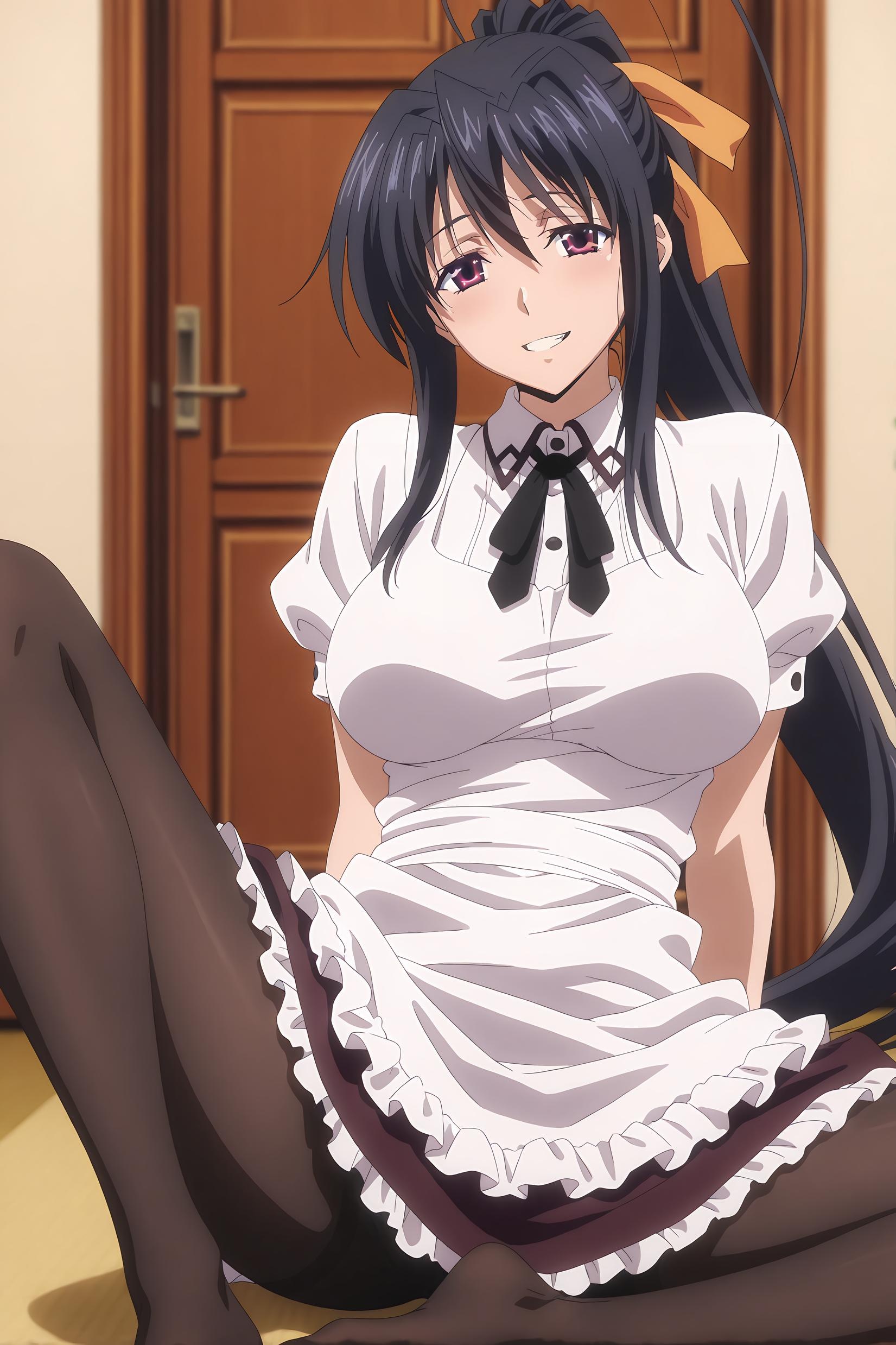 AI生成アニメ少女 - [2D] 姬岛朱乃 黒髪巫女装開脚黒ストッキング 紫電S調教 巨乳肉感無修正 32P