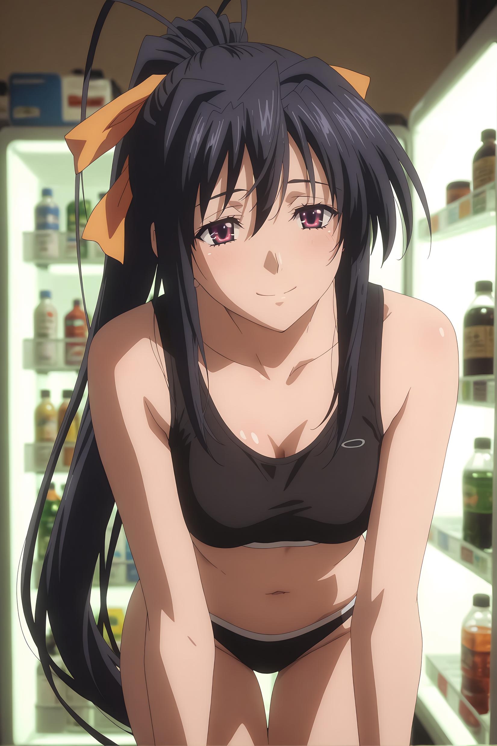 AI生成アニメ少女 - [2D] 姬岛朱乃 黒髪巫女装開脚黒ストッキング 紫電S調教 巨乳肉感無修正 32P