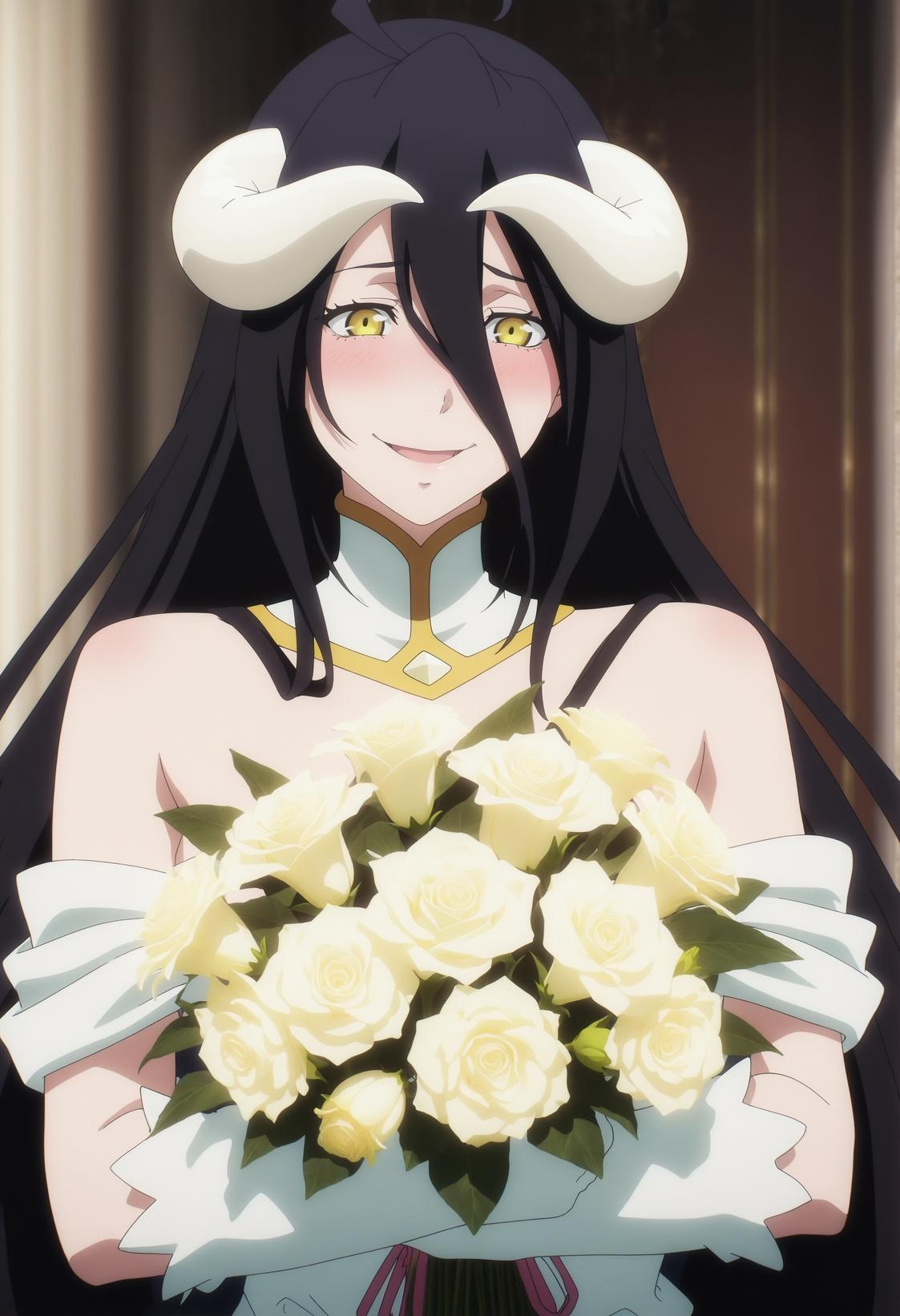 'Anime Girl Tạo Bởi AI - 雅儿贝德 Albedo 纯白恶魔女仆 Đồ Lót Đen Mở Cửa, Cánh Mở Rộng, Không Chỉnh Sửa, 49P'