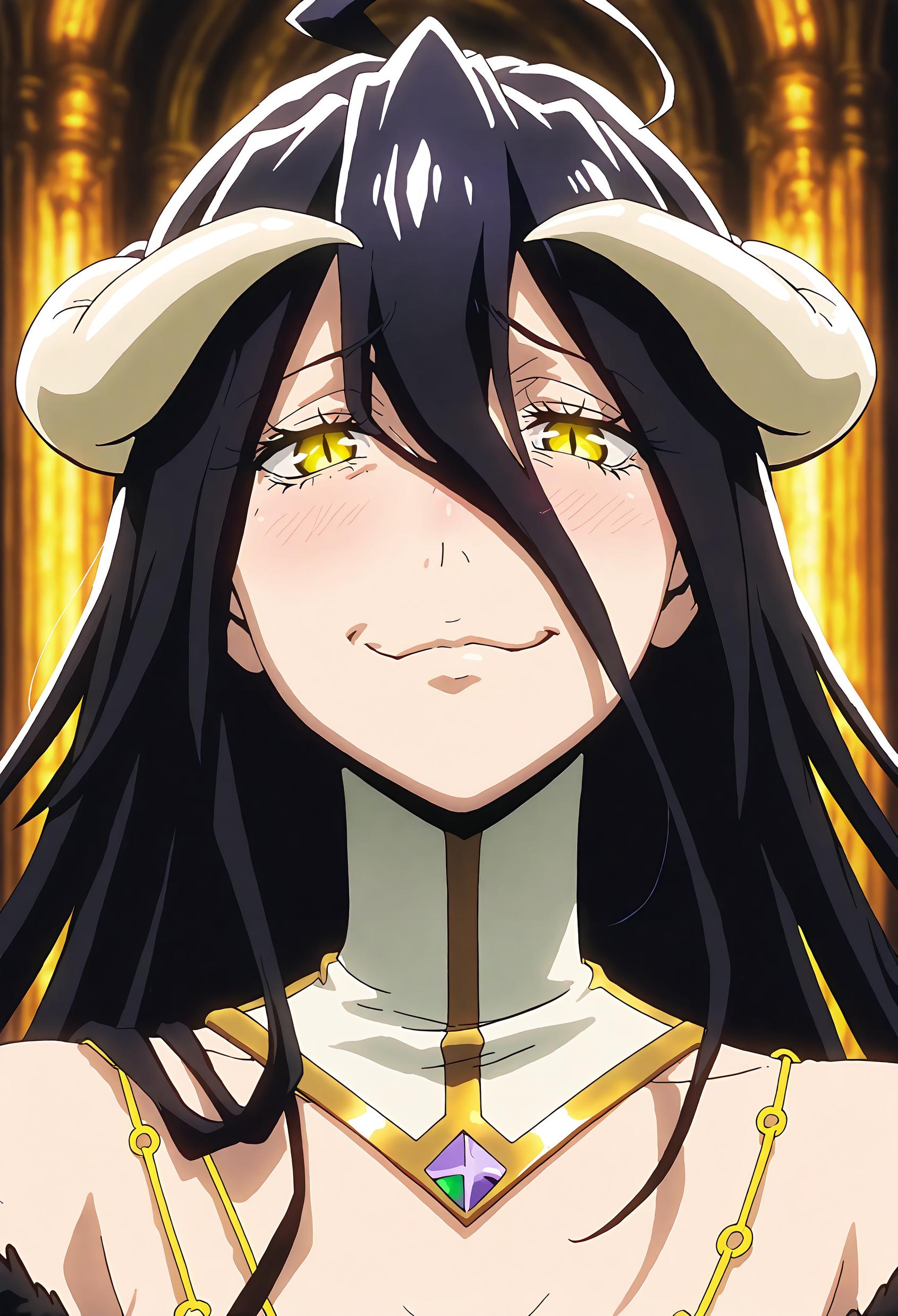 AI Generated Anime Girl - Albedo: Pure White Demon Maid in Black Stockings, Wings Fully Spread, Unedited Curves, 49P