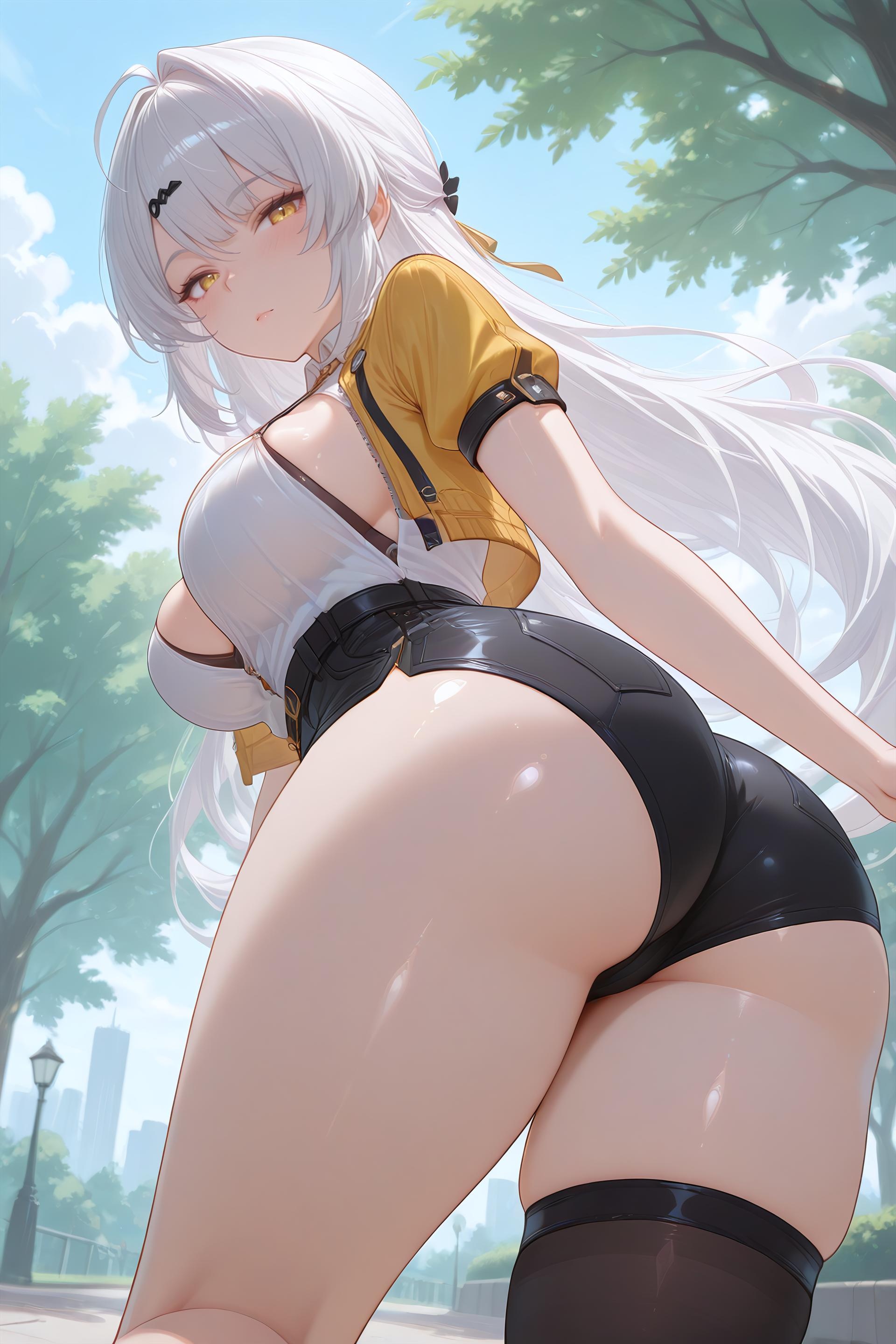 'Nhân Vật Anime Do AI Tạo Ra - [3D] Yixuan 银发巨乳御姐 黑丝开档肉感 极致无修正 175P+2G'