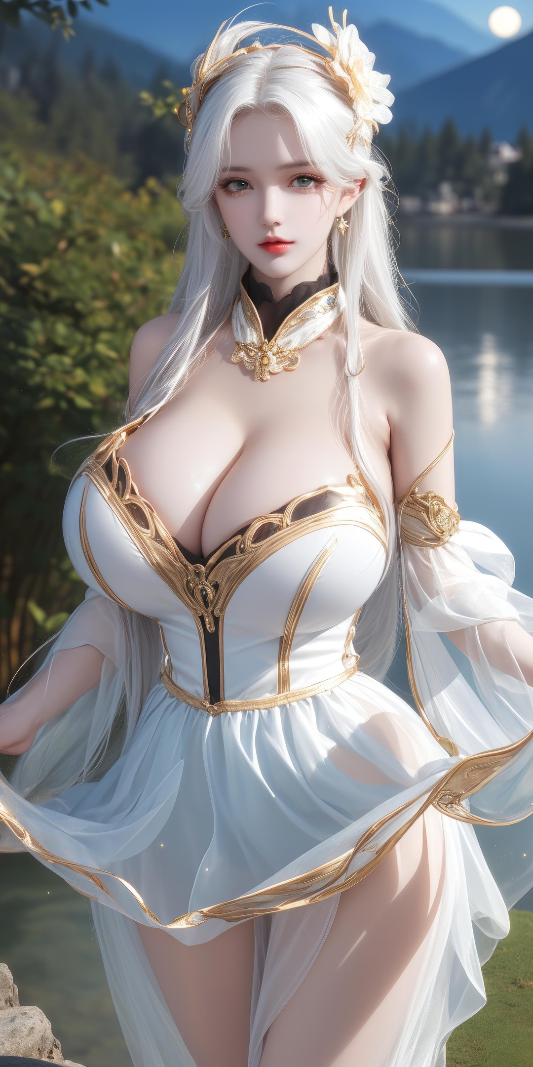 Cô Gái Anime Tạo Bởi AI - [拟真写实] 貂蝉 Vũ Nữ Tóc Tím Trong Đêm Hè Vàng, Bikini Đen, Đường May Mở, Cảm Giác Mạnh Mẽ 66P