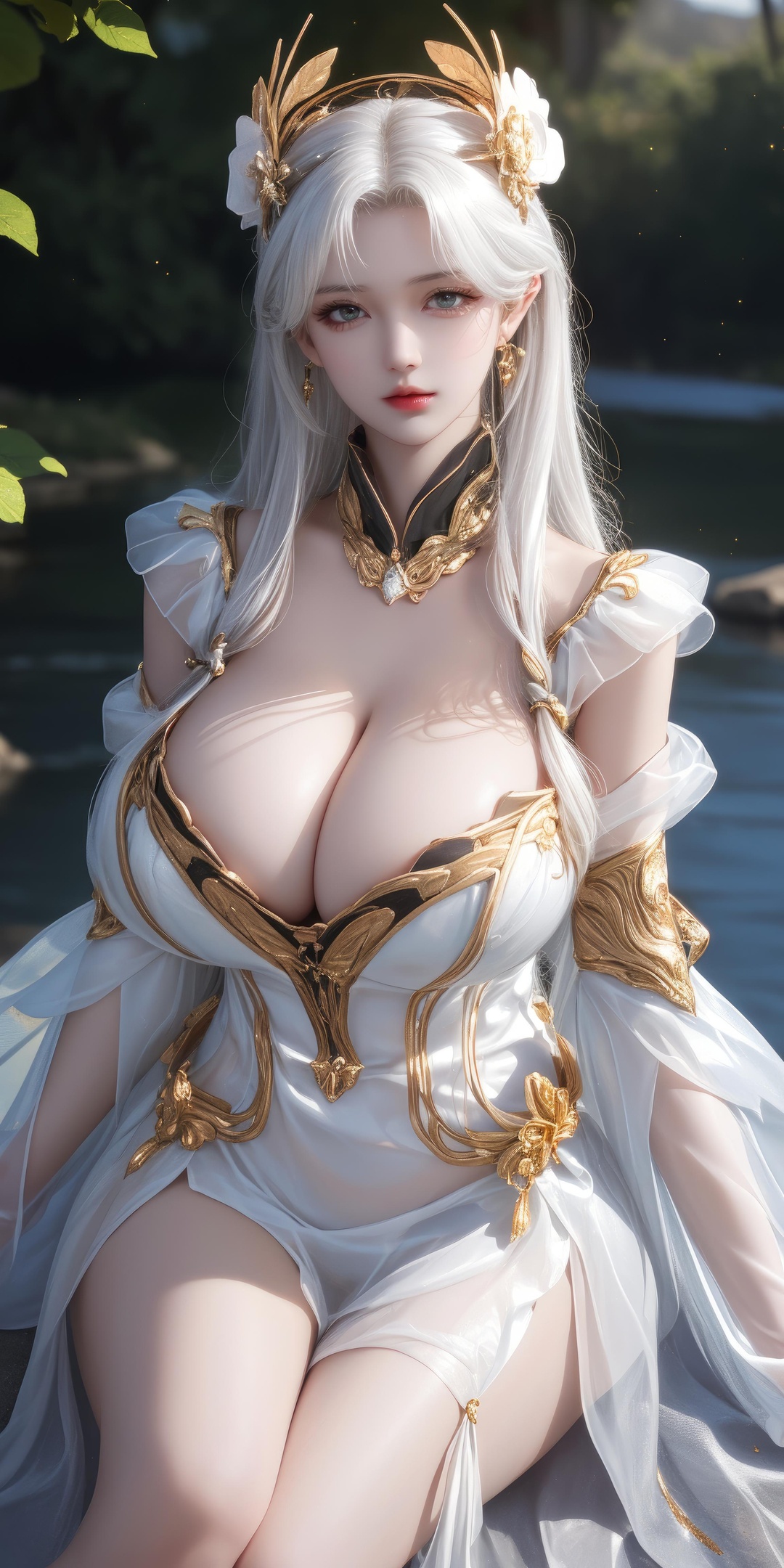 AI生成動漫女孩 - [擬真寫實] 貂蟬 金色仲夏夜之夢 紫髮舞姬比基尼 黑絲開檔極致肉感無修正 66P