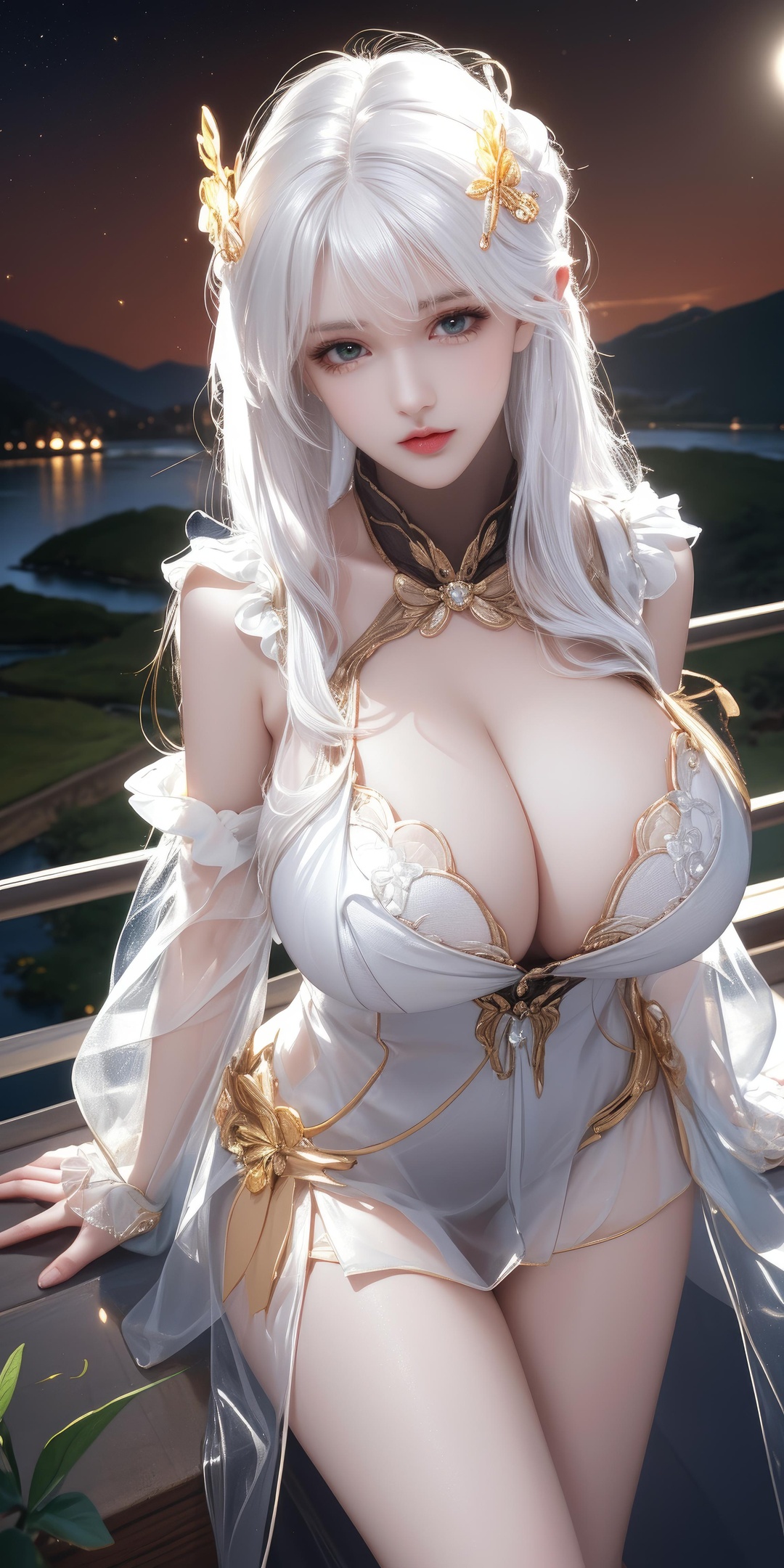 Cô Gái Anime Tạo Bởi AI - [拟真写实] 貂蝉 Vũ Nữ Tóc Tím Trong Đêm Hè Vàng, Bikini Đen, Đường May Mở, Cảm Giác Mạnh Mẽ 66P