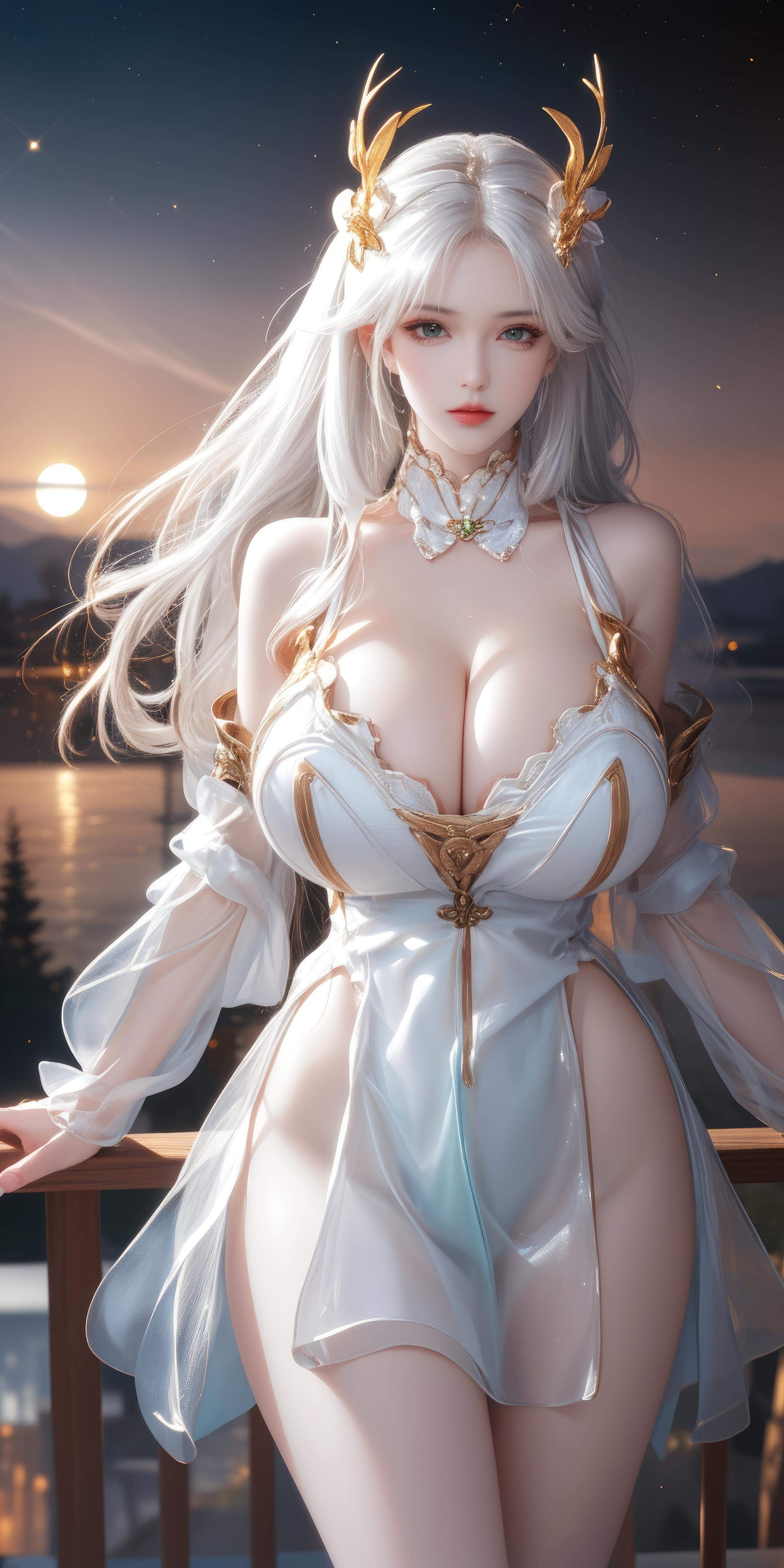 Cô Gái Anime Tạo Bởi AI - [拟真写实] 貂蝉 Vũ Nữ Tóc Tím Trong Đêm Hè Vàng, Bikini Đen, Đường May Mở, Cảm Giác Mạnh Mẽ 66P