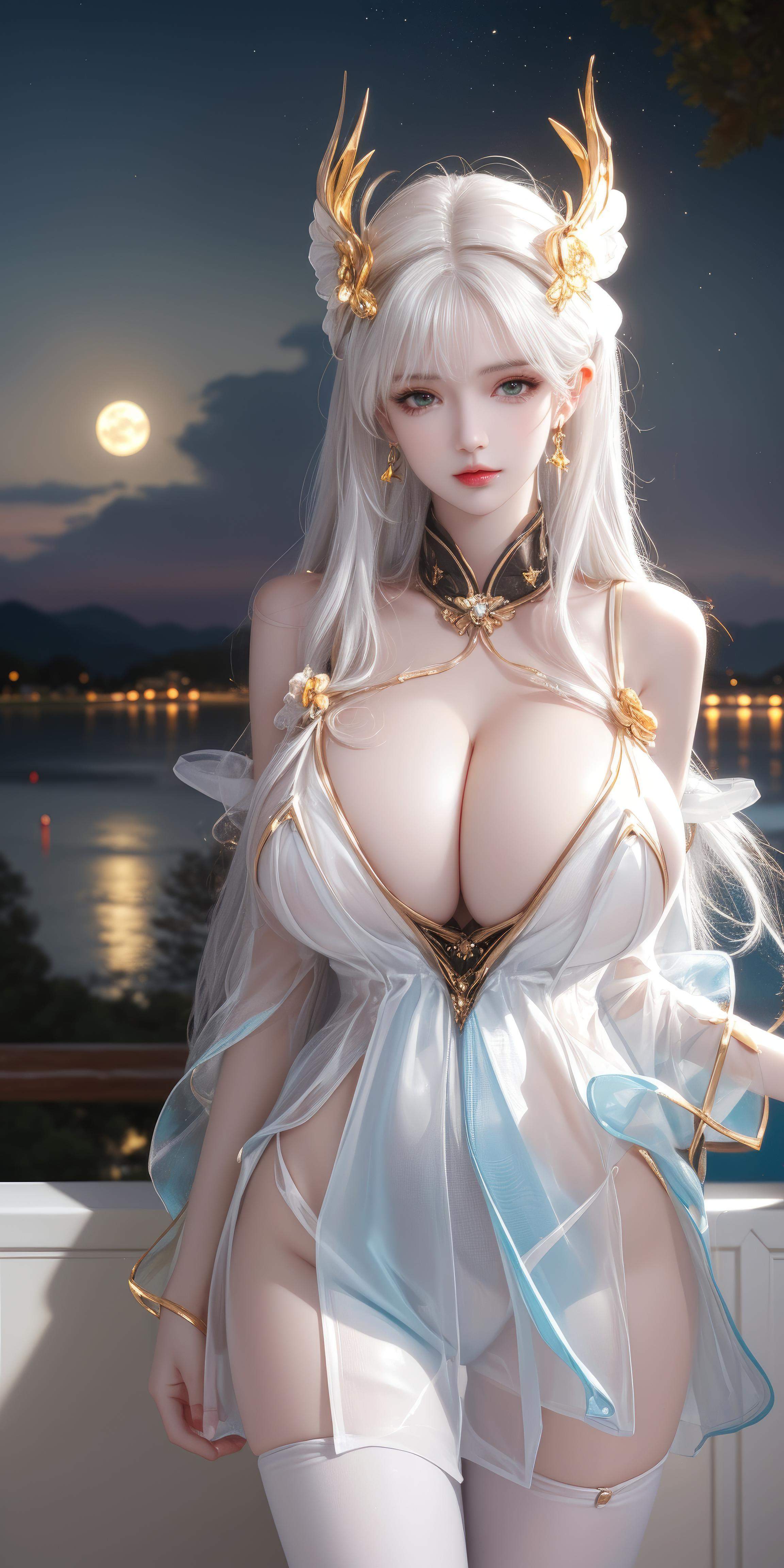 Cô Gái Anime Tạo Bởi AI - [拟真写实] 貂蝉 Vũ Nữ Tóc Tím Trong Đêm Hè Vàng, Bikini Đen, Đường May Mở, Cảm Giác Mạnh Mẽ 66P