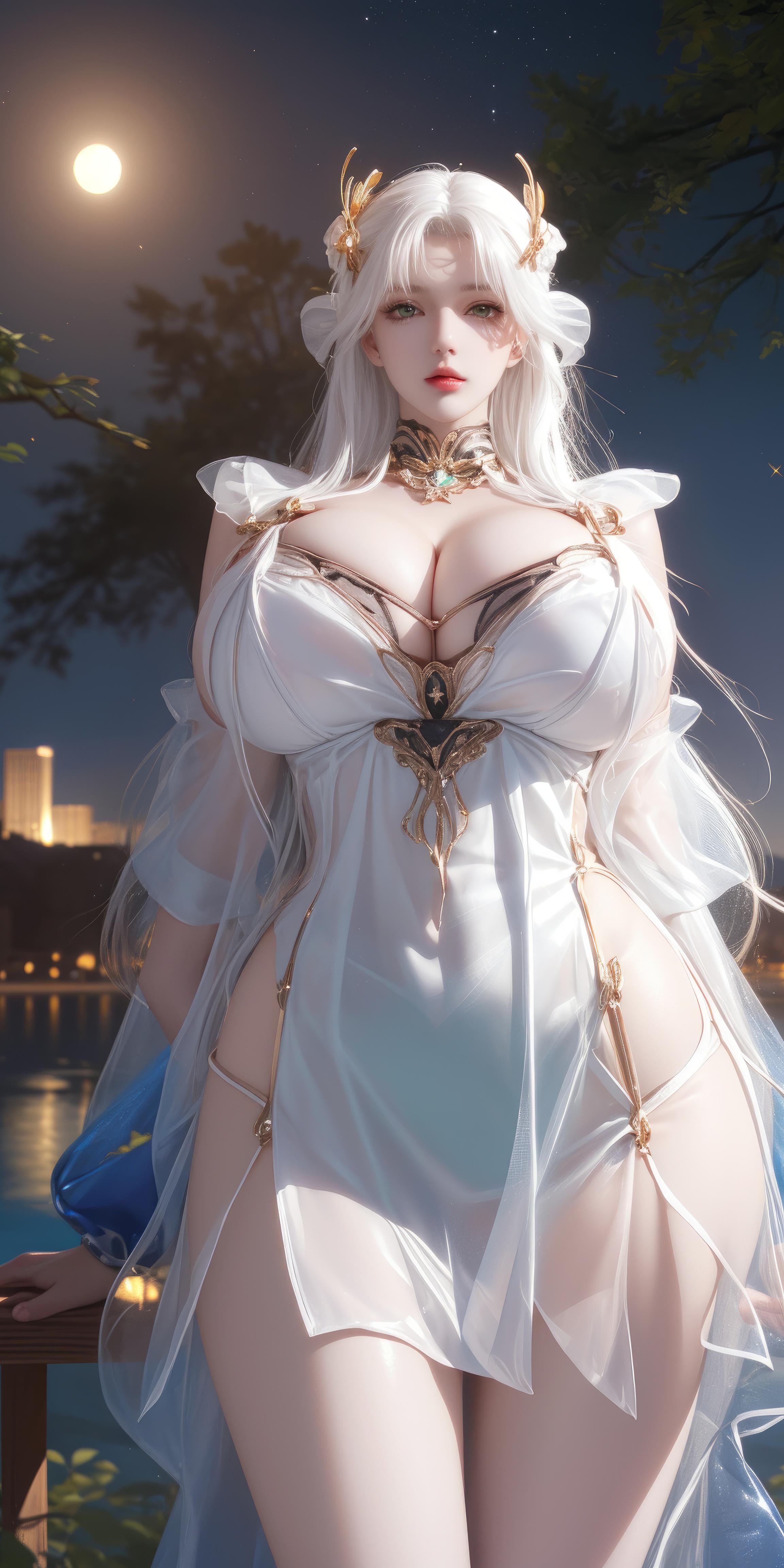 Cô Gái Anime Tạo Bởi AI - [拟真写实] 貂蝉 Vũ Nữ Tóc Tím Trong Đêm Hè Vàng, Bikini Đen, Đường May Mở, Cảm Giác Mạnh Mẽ 66P