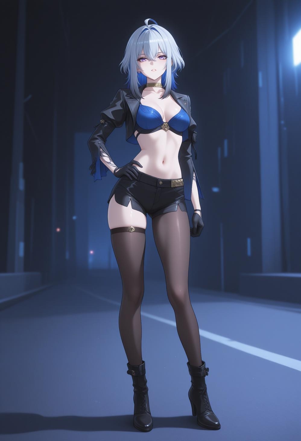 AI生成アニメ少女 - [2.5D] 嘉贝莉娜 Gabriella 金髪巨乳修道女 純白修道服オープンクロッチ黒ストッキング 極致肉感無修正 154P