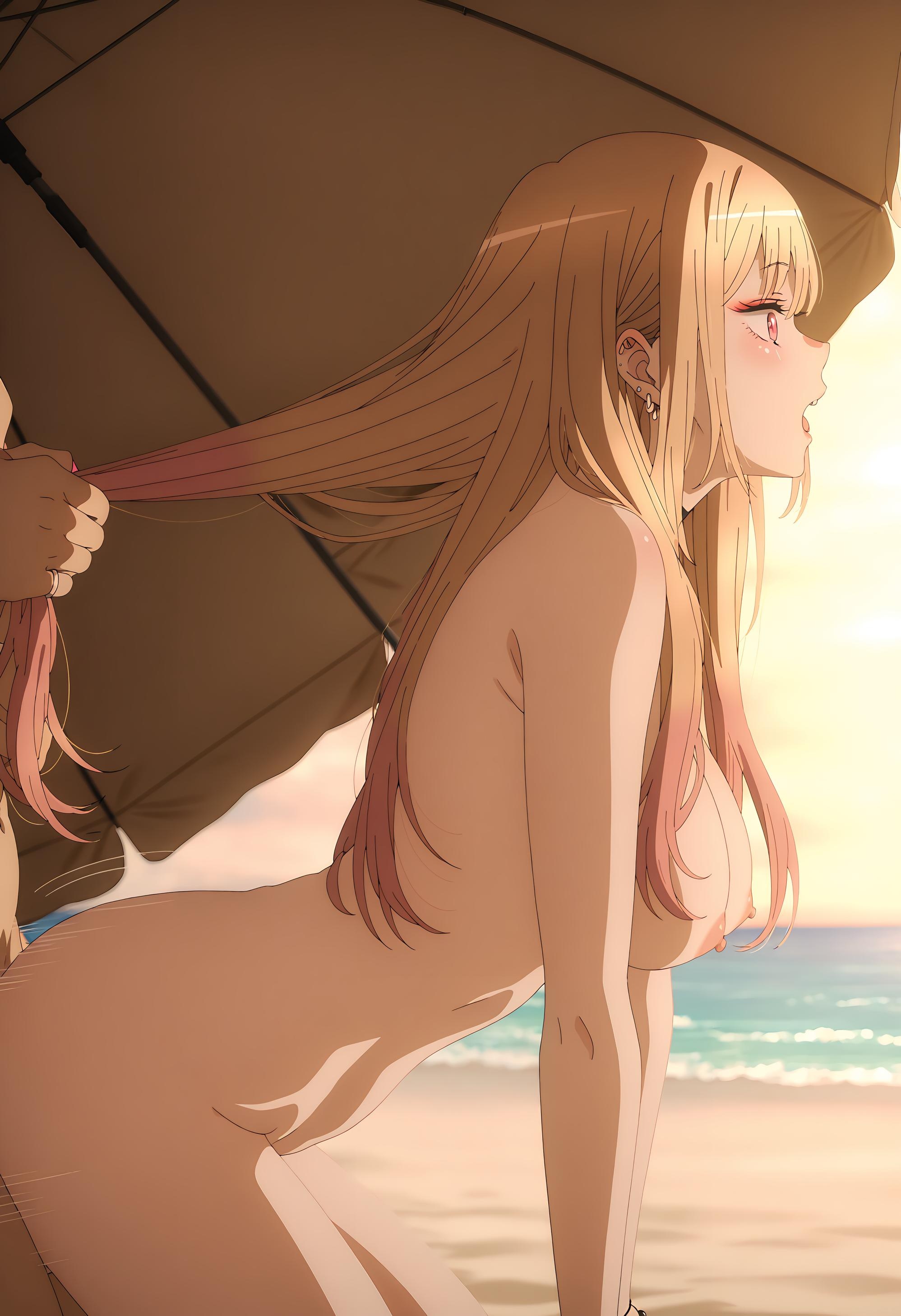 AI生成アニメ美少女 - [2D] 喜多川海梦 金髪巨乳コスプレイヤー 黒ストッキング開脚 各種衣装 153P