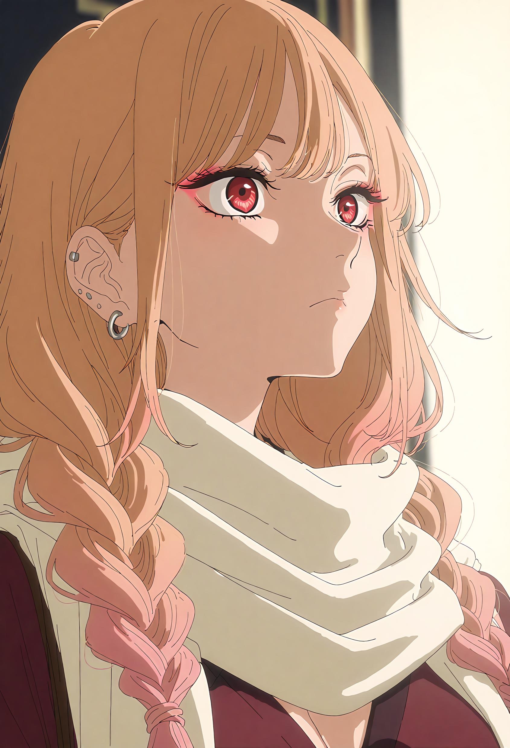 AI 생성 애니메이션 소녀 - [2D] 喜多川海梦 키타가와 마린 금발 거유 라미 코스어 검은 스타킹 다양한 의상 153P