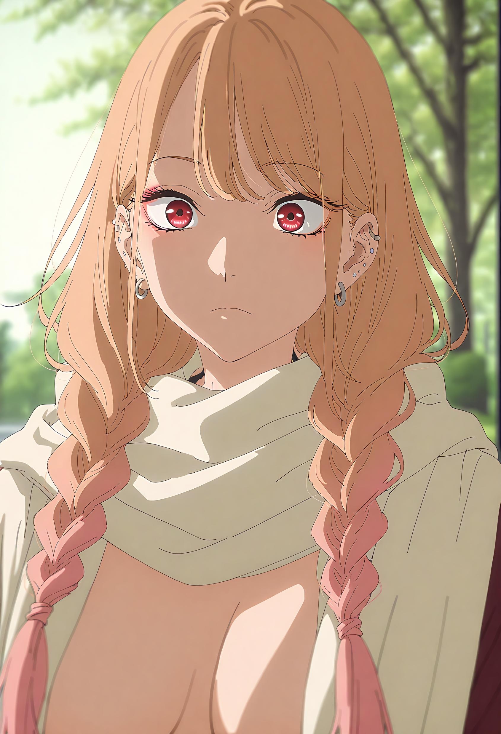 AI生成アニメ美少女 - [2D] 喜多川海梦 金髪巨乳コスプレイヤー 黒ストッキング開脚 各種衣装 153P