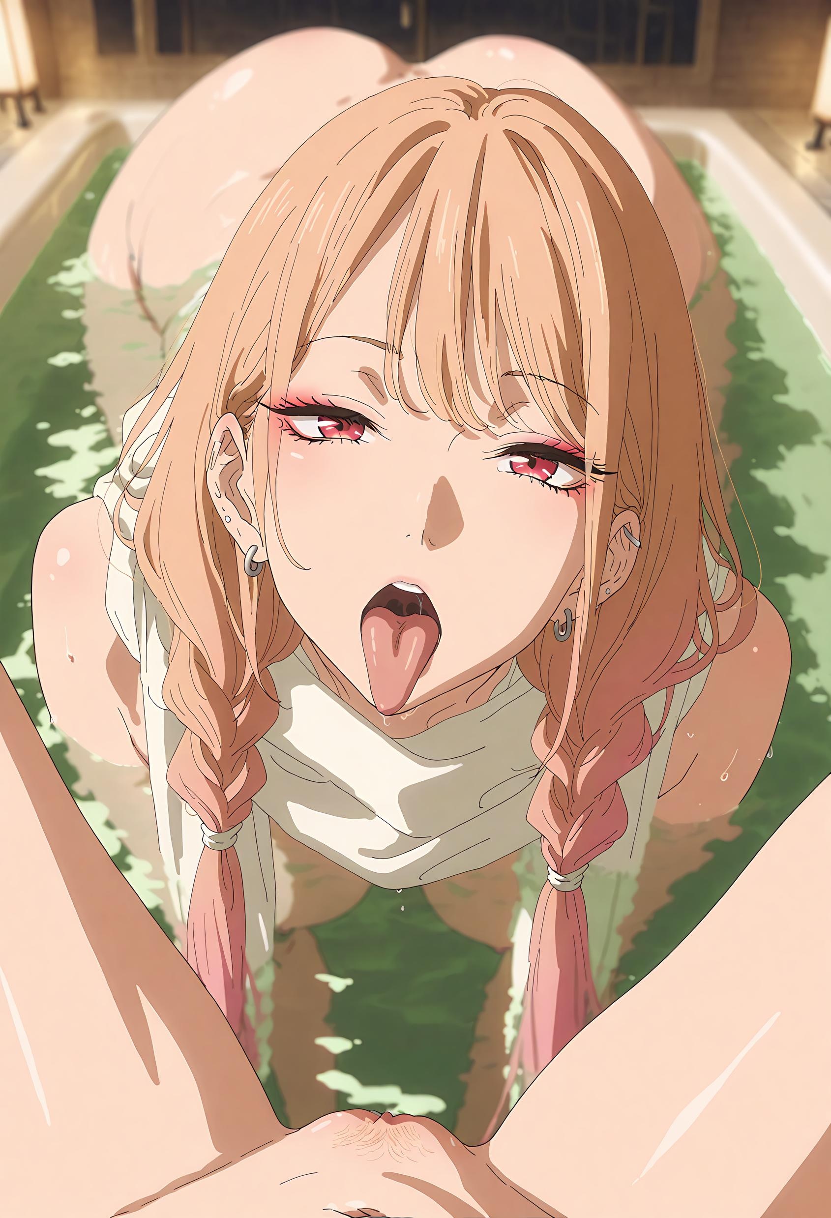 AI生成アニメ美少女 - [2D] 喜多川海梦 金髪巨乳コスプレイヤー 黒ストッキング開脚 各種衣装 153P