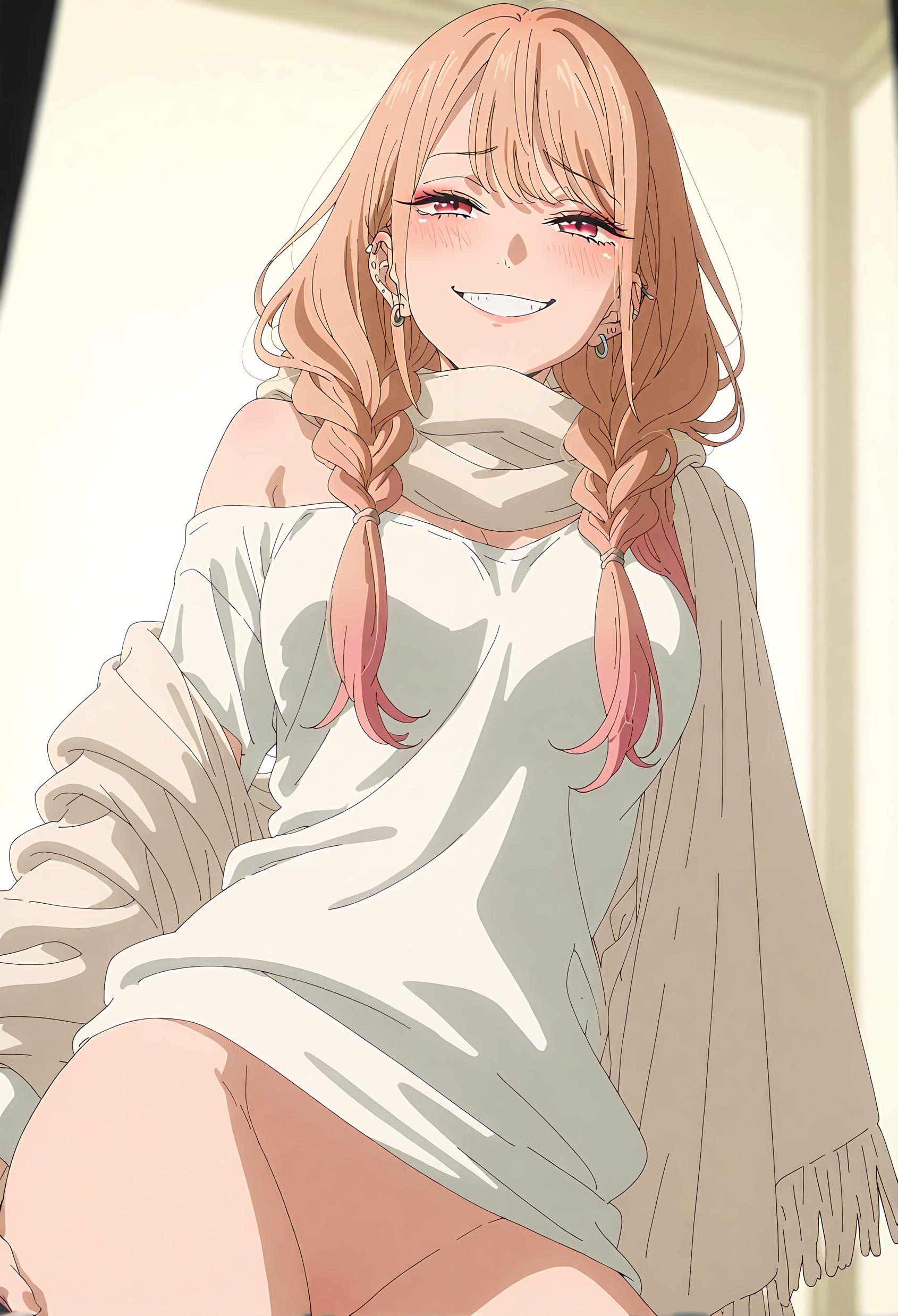 AI生成アニメ美少女 - [2D] 喜多川海梦 金髪巨乳コスプレイヤー 黒ストッキング開脚 各種衣装 153P