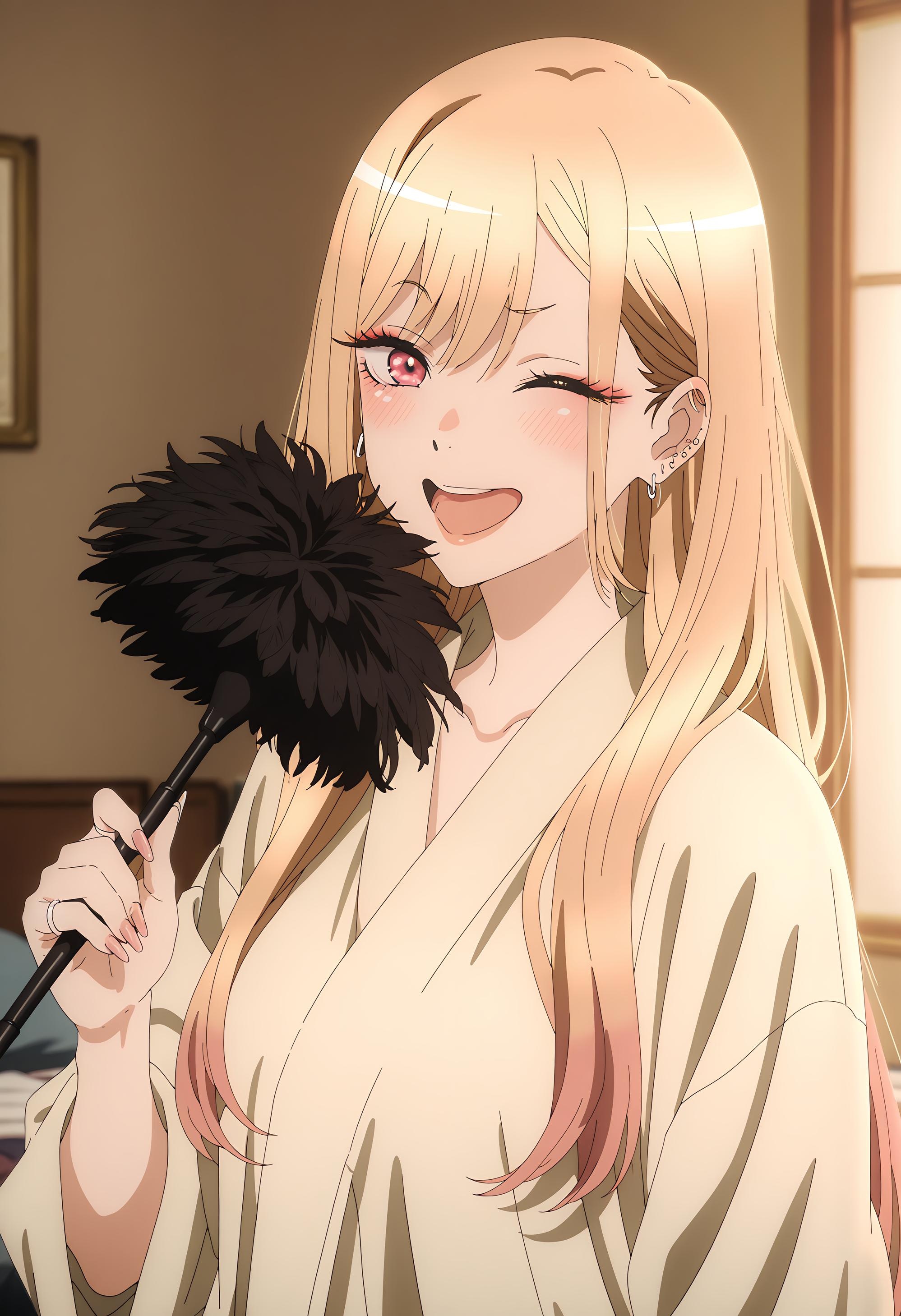 AI生成アニメ美少女 - [2D] 喜多川海梦 金髪巨乳コスプレイヤー 黒ストッキング開脚 各種衣装 153P