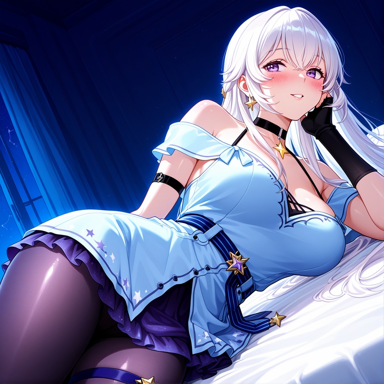 AI生成アニメ少女 - [2D] セレスティア 金髪貴族巨乳お嬢様 礼服破れ黒ストッキング 極致肉感無修正 294P