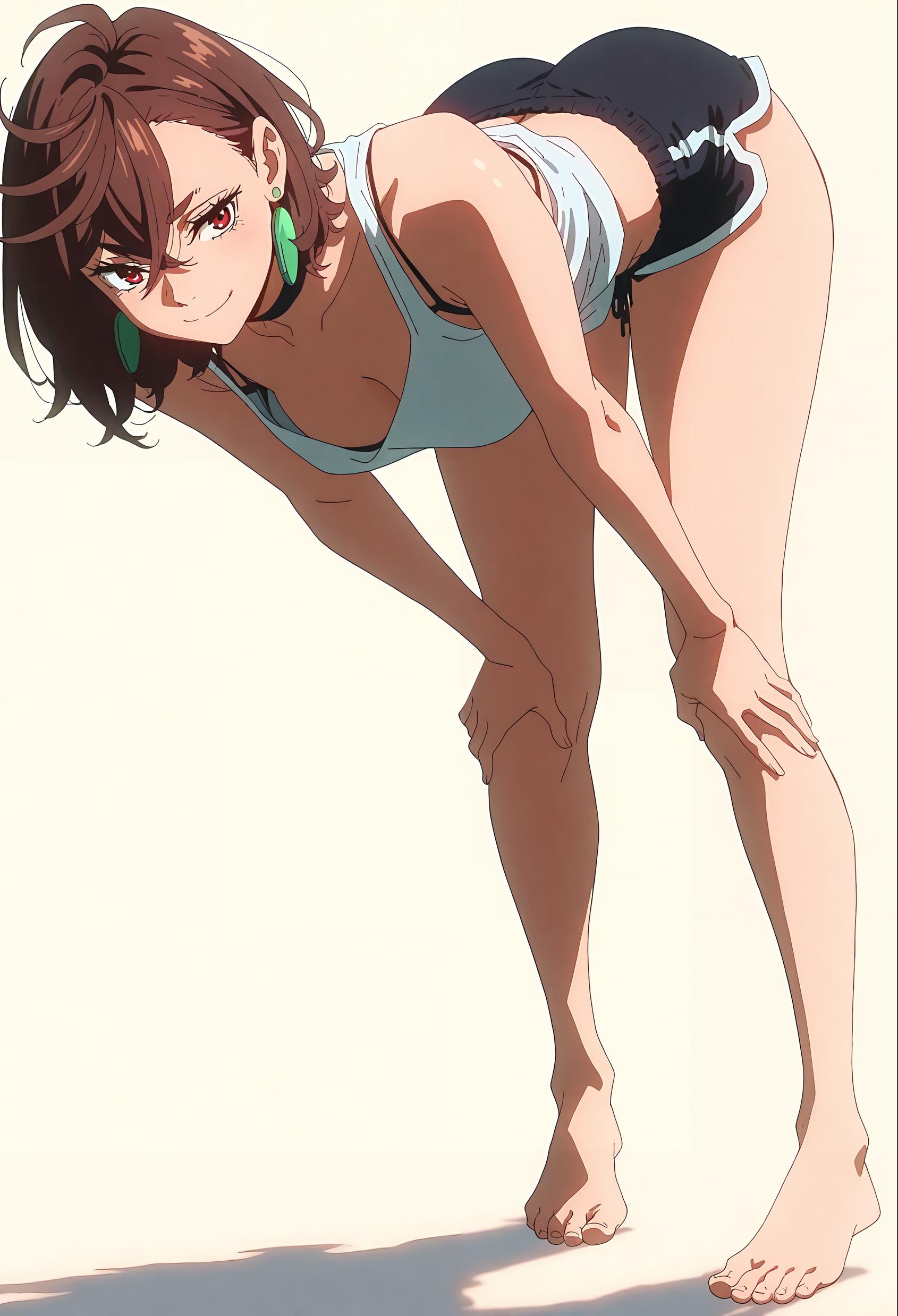 AI生成アニメ少女 - [2D] 绫濑桃 Momo Ayase (ダンダダン) 元気な短髪巨乳少女 校服破れ黒ストッキング 極致肉感無修正 86P