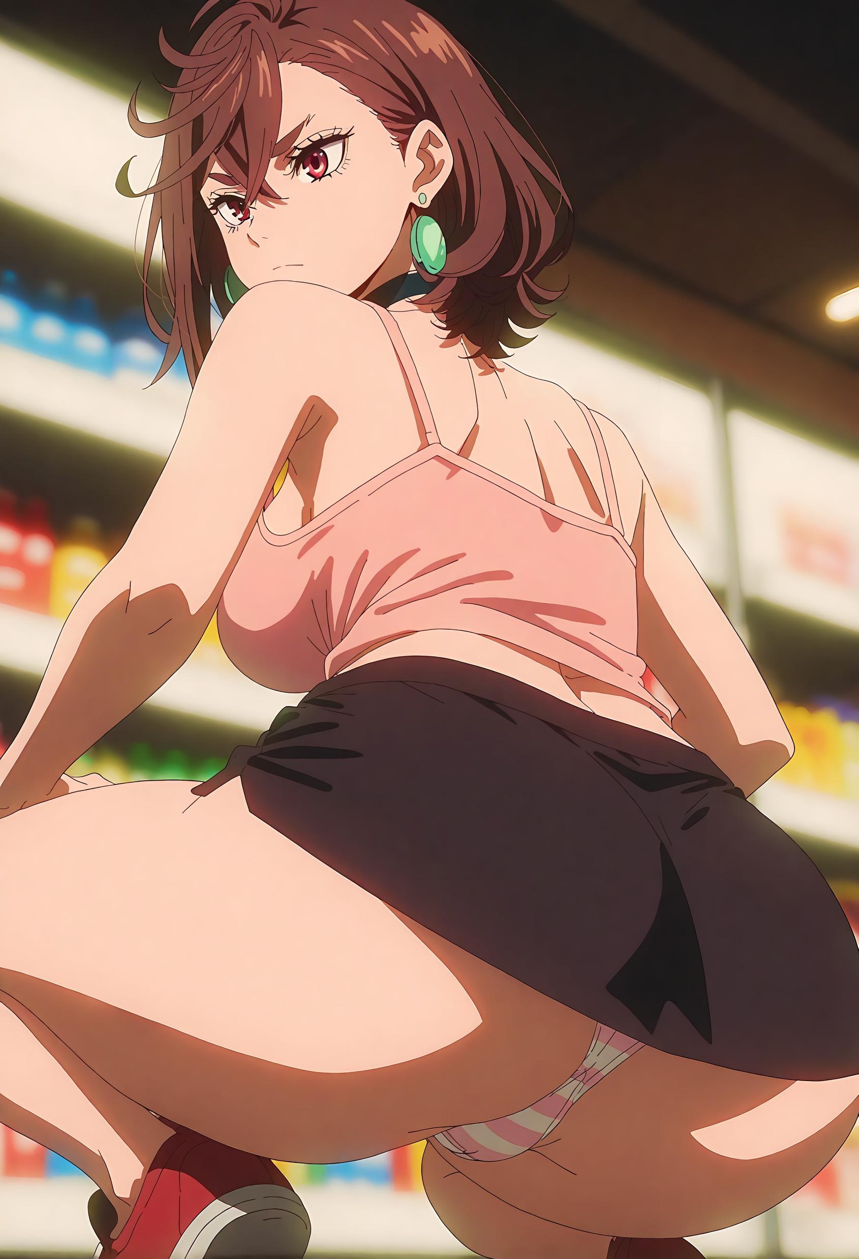 AI生成アニメ少女 - [2D] 绫濑桃 Momo Ayase (ダンダダン) 元気な短髪巨乳少女 校服破れ黒ストッキング 極致肉感無修正 86P