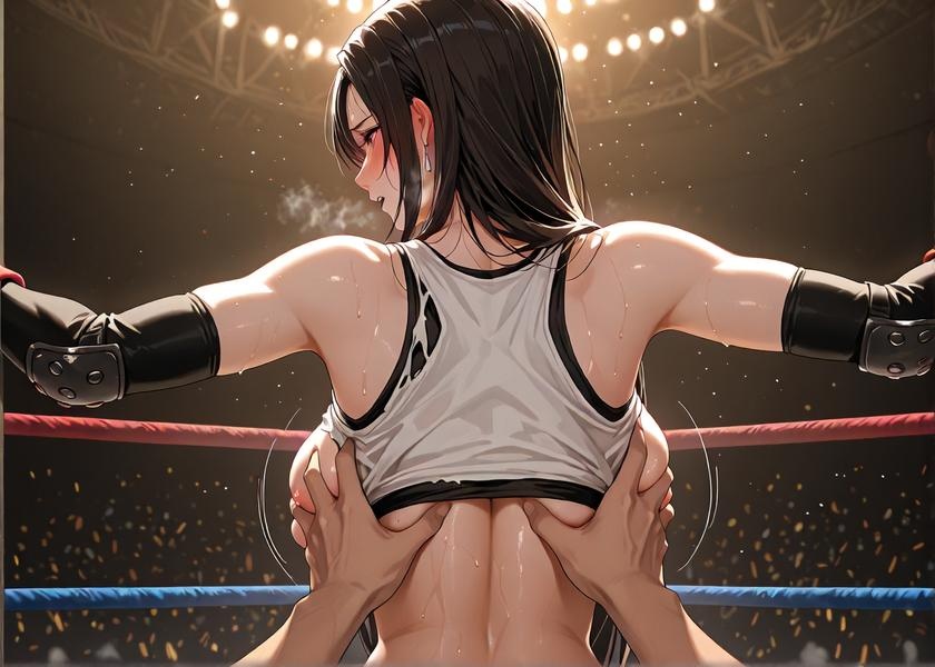 AI生成アニメ少女 - [2D] 蒂法・洛克哈特 Tifa Lockhart クラシックキャミソール超ミニスカート 黒ストッキング開脚巨乳揺れ感無修正 481P