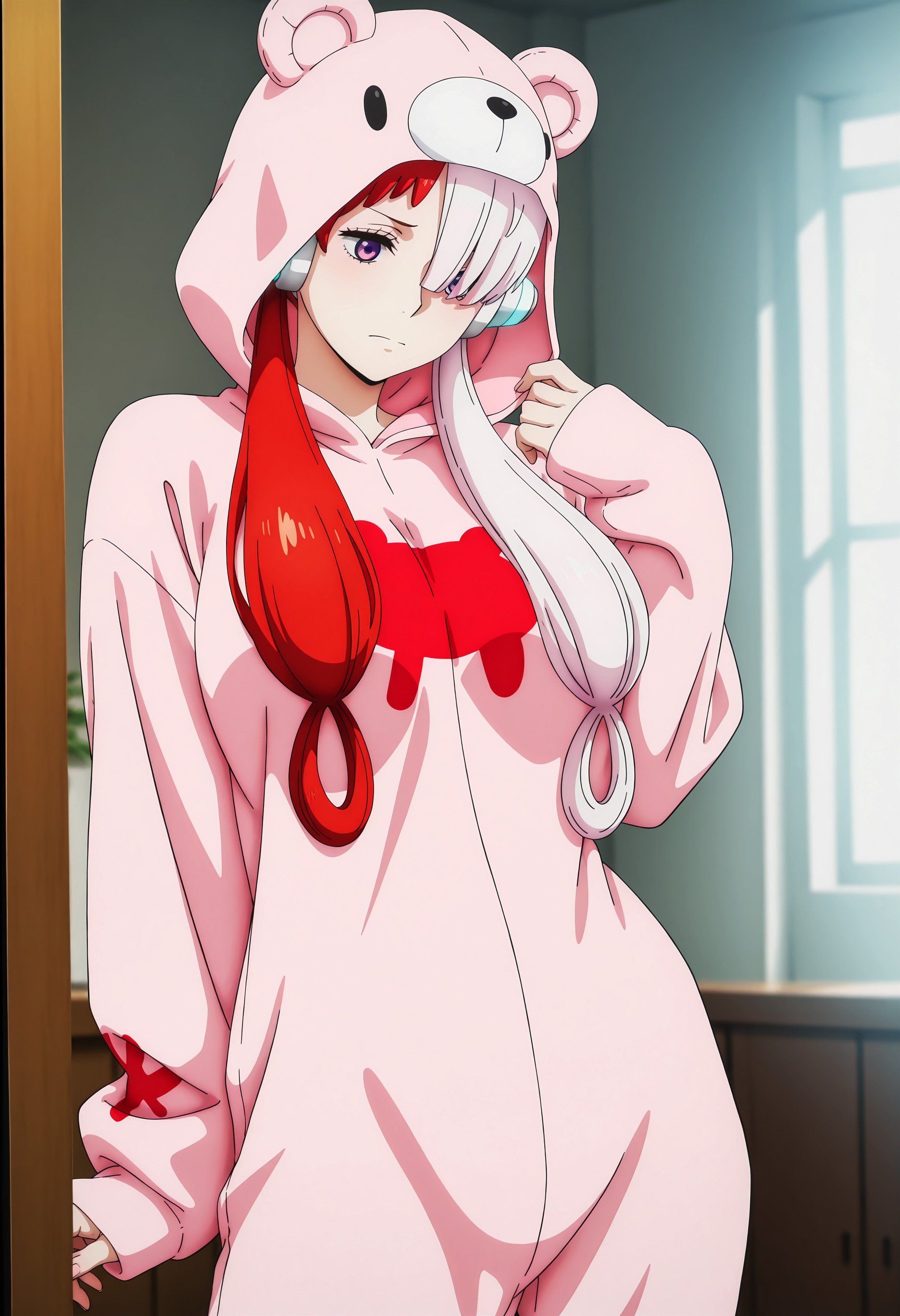 AI生成動漫女孩 - [2D] 乌塔 Uta (航海王：紅髮歌姬) 紅髮巨乳歌姬舞台裝撕裂 黑絲開檔音樂誘惑肉感無修正 47P