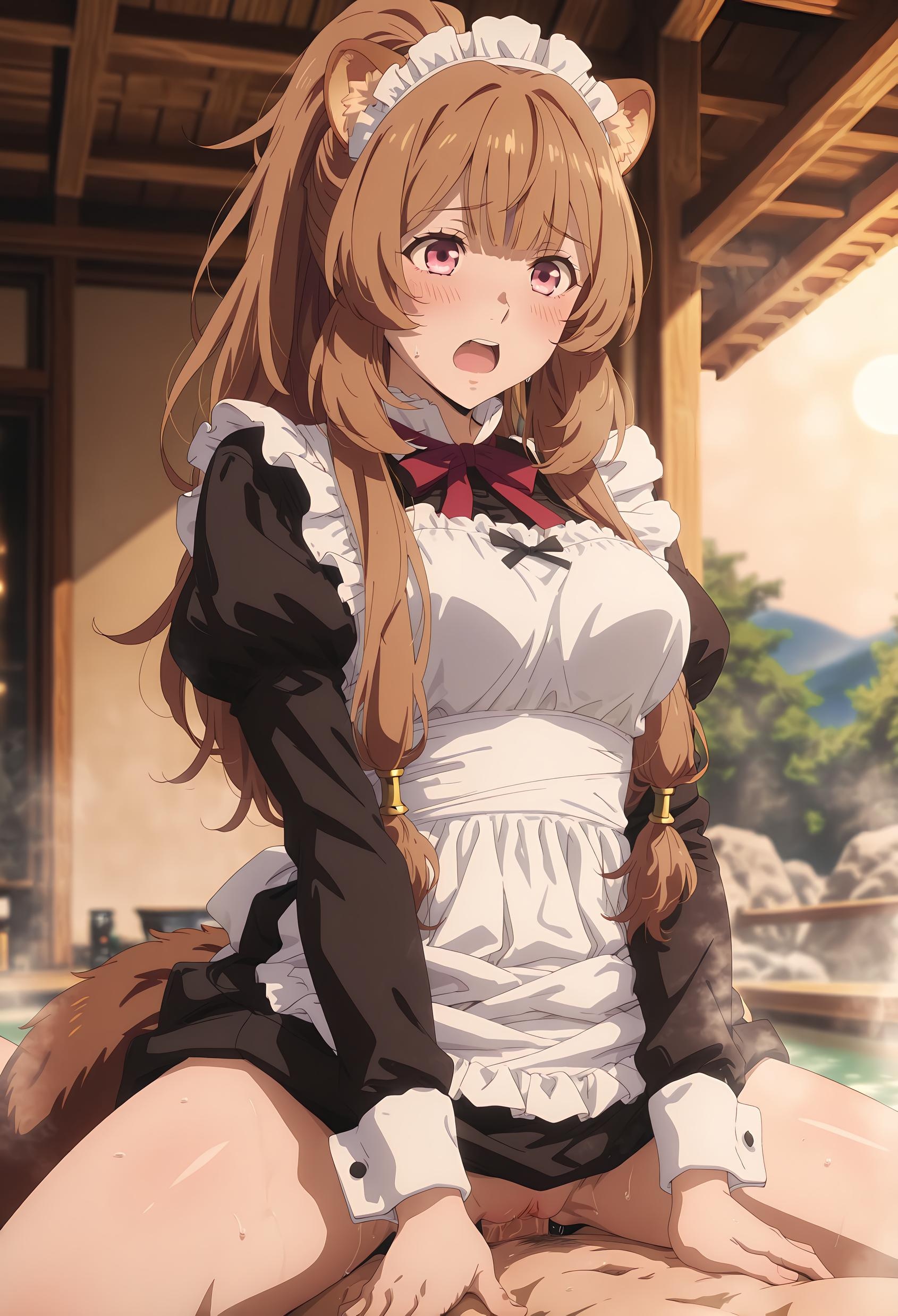 AI生成動漫女孩 - [2D] 拉芙塔莉雅 (盾之勇者成名錄) 棕髮獸耳巨乳奴隸少女 黑絲開檔尾巴纏繞肉感無修正 189P