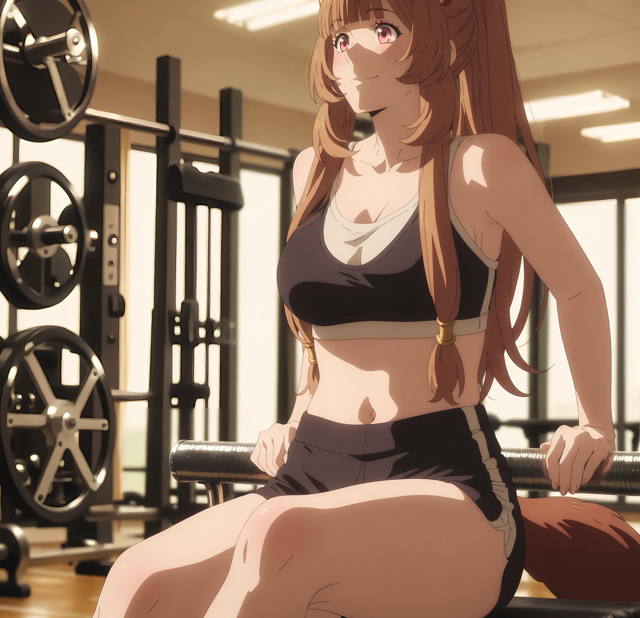 AI Generated Anime Girl - [2D] Raphtalia (The Rising of the Shield Hero) Brown-Haired Beast-Eared Busty Slave Girl in Black Stockings, Tail Entwined, Uncensored 189P