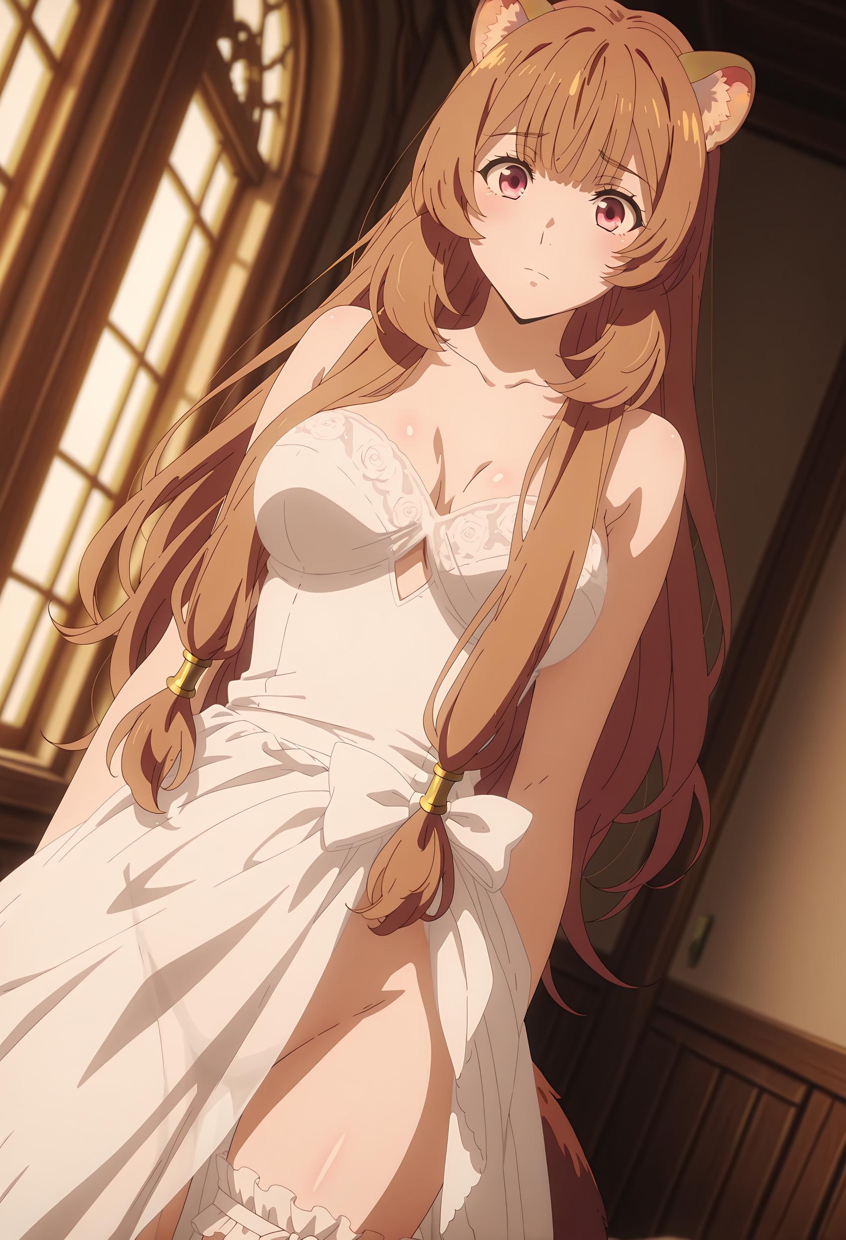 AI生成動漫女孩 - [2D] 拉芙塔莉雅 (盾之勇者成名錄) 棕髮獸耳巨乳奴隸少女 黑絲開檔尾巴纏繞肉感無修正 189P