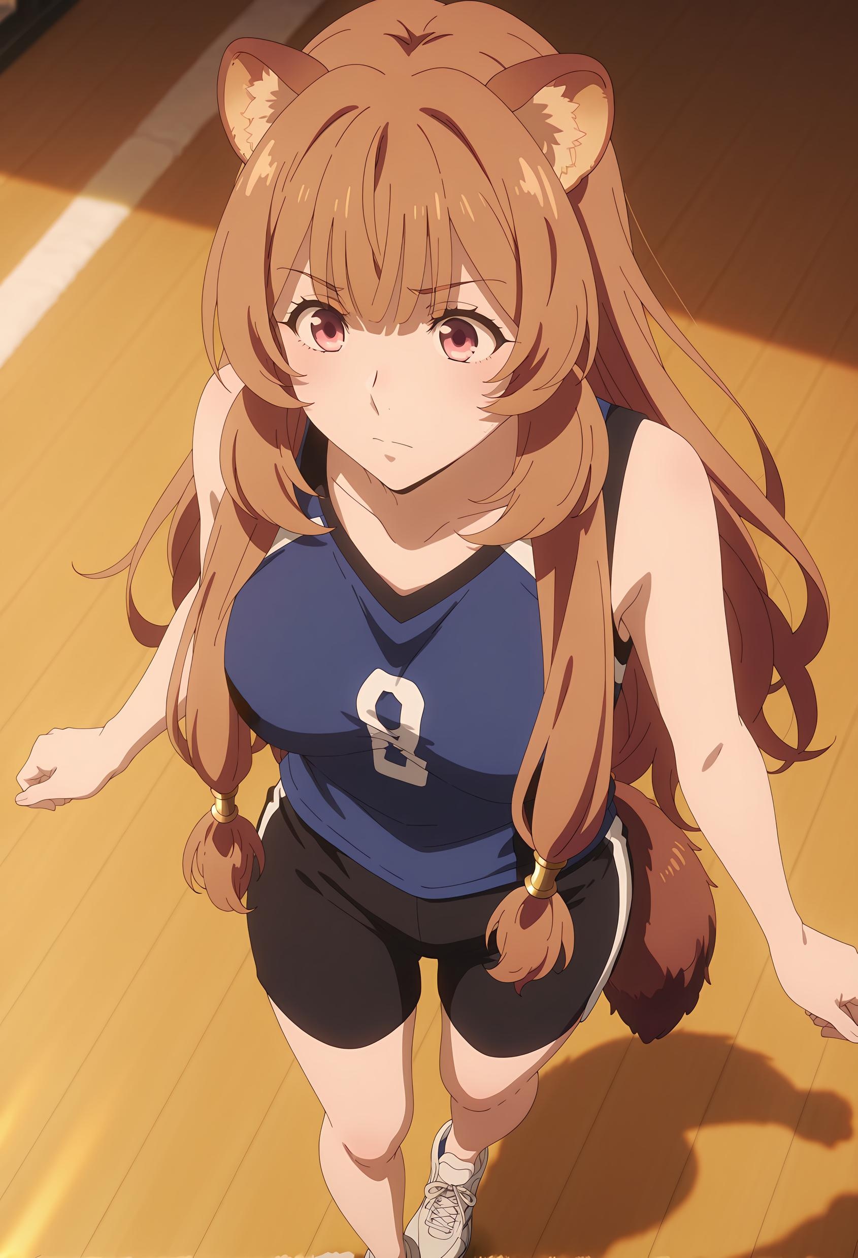 AI生成動漫女孩 - [2D] 拉芙塔莉雅 (盾之勇者成名錄) 棕髮獸耳巨乳奴隸少女 黑絲開檔尾巴纏繞肉感無修正 189P