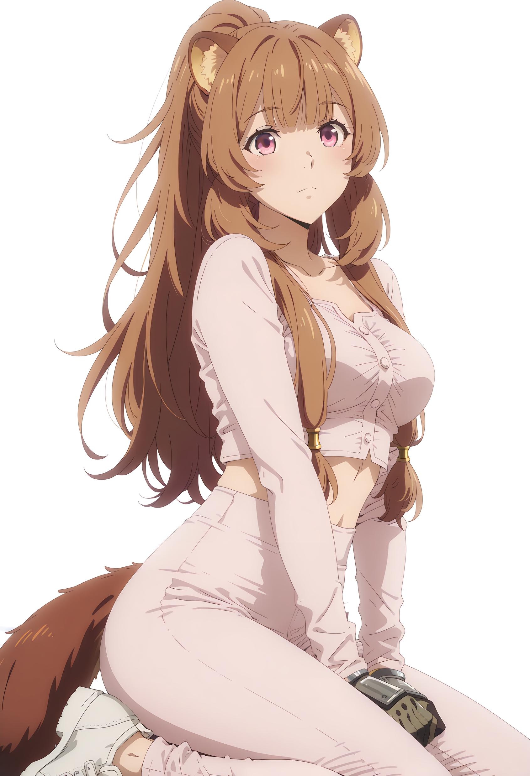 AI生成動漫女孩 - [2D] 拉芙塔莉雅 (盾之勇者成名錄) 棕髮獸耳巨乳奴隸少女 黑絲開檔尾巴纏繞肉感無修正 189P