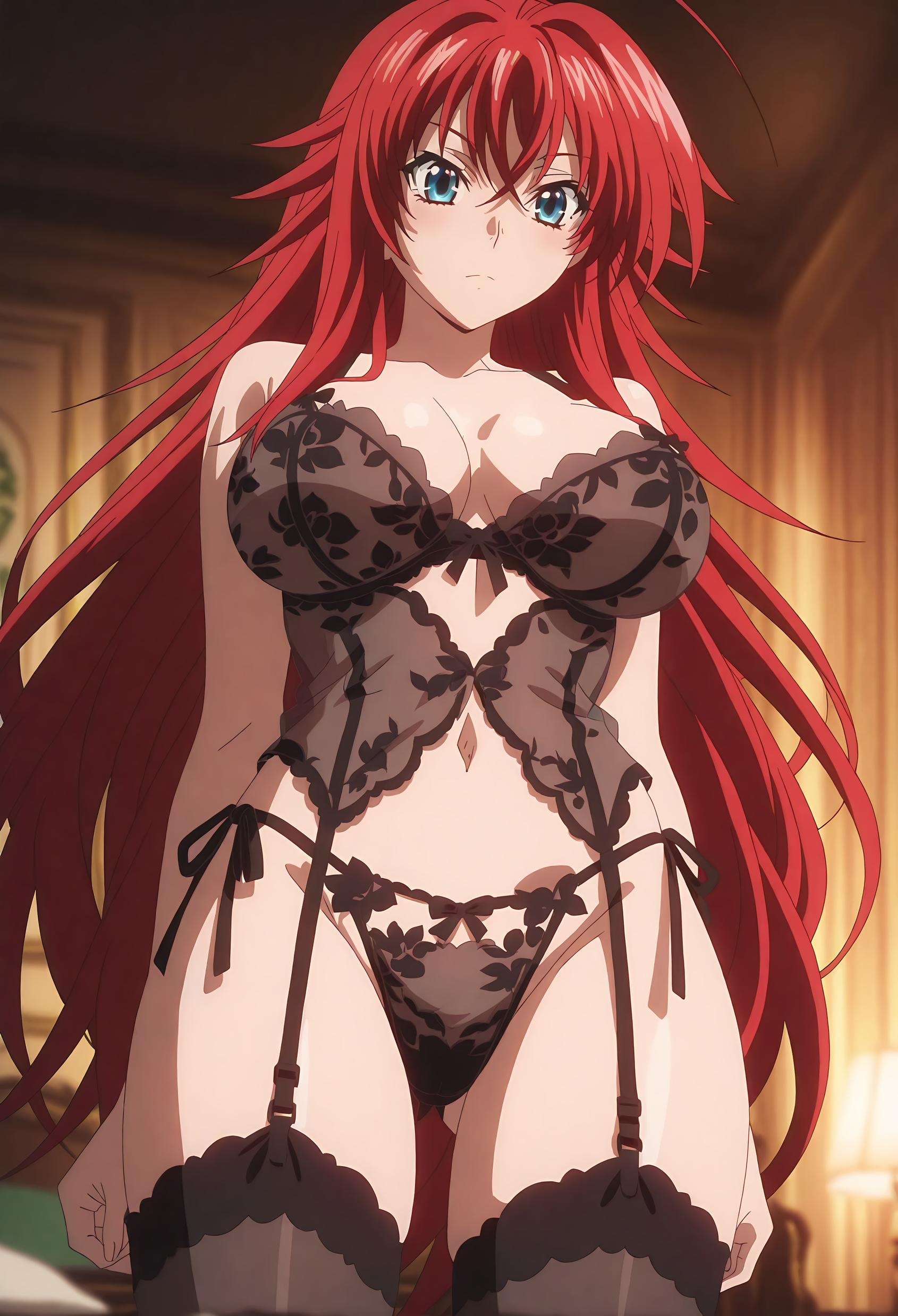 'Gái Anime Tạo Ra Bằng AI - [2D] 莉雅丝·吉蒙里 Rias Gremory - Ác Quỷ Tóc Đỏ Ngực Lớn Trong Đồng Phục Rách Tà Đen, Cảm Giác Tột Đỉnh 66P'