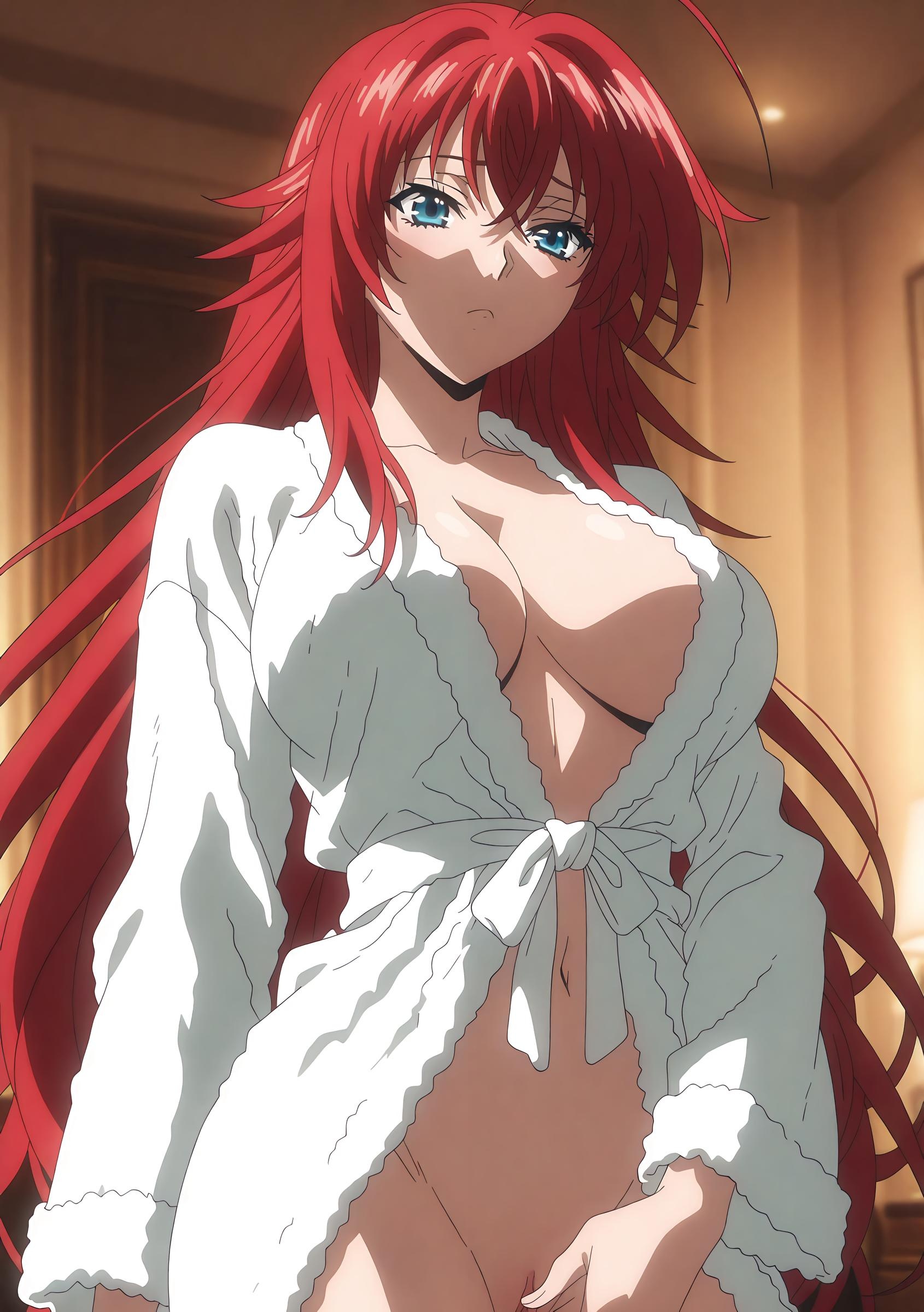 'Gái Anime Tạo Ra Bằng AI - [2D] 莉雅丝·吉蒙里 Rias Gremory - Ác Quỷ Tóc Đỏ Ngực Lớn Trong Đồng Phục Rách Tà Đen, Cảm Giác Tột Đỉnh 66P'