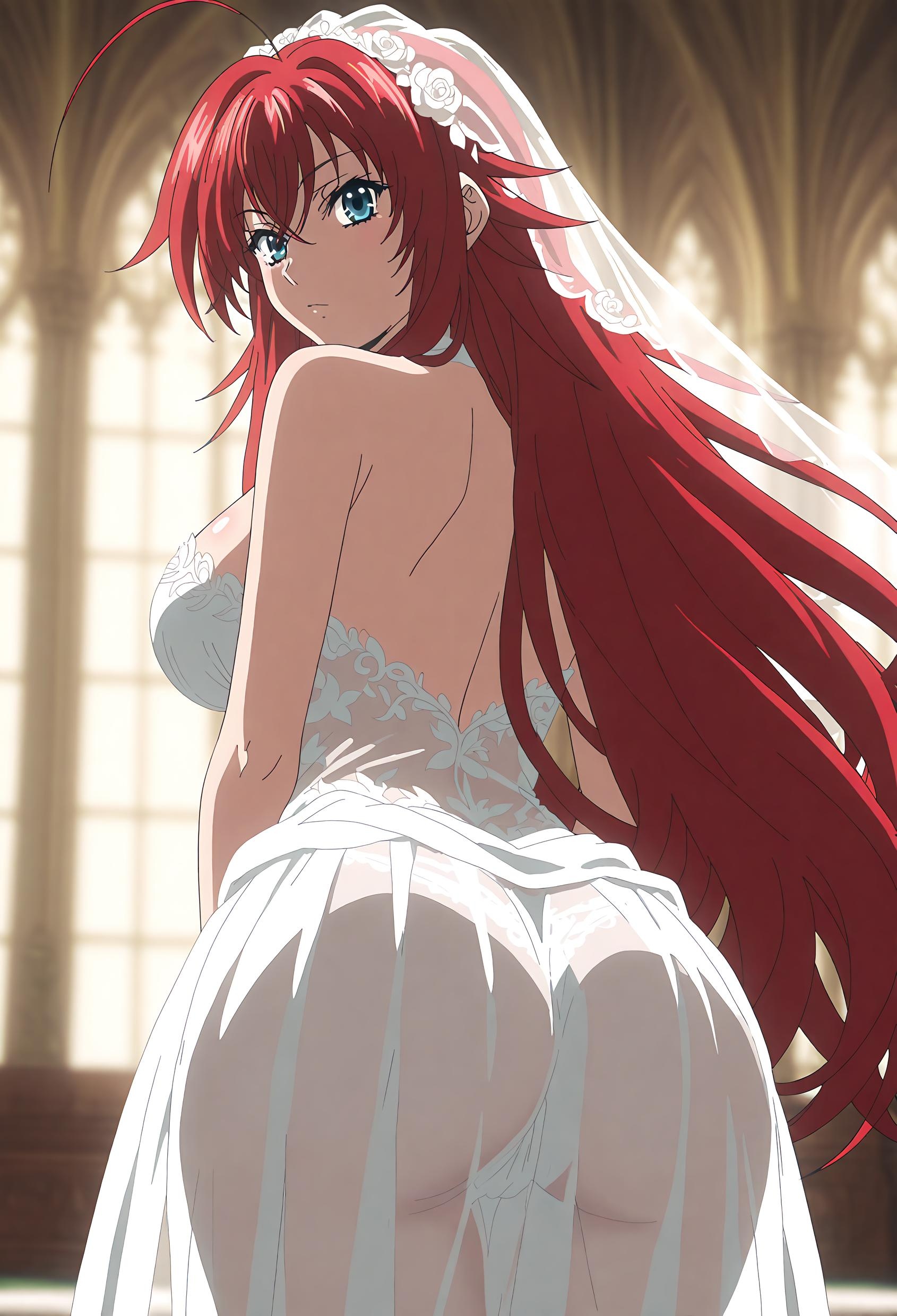 'Gái Anime Tạo Ra Bằng AI - [2D] 莉雅丝·吉蒙里 Rias Gremory - Ác Quỷ Tóc Đỏ Ngực Lớn Trong Đồng Phục Rách Tà Đen, Cảm Giác Tột Đỉnh 66P'