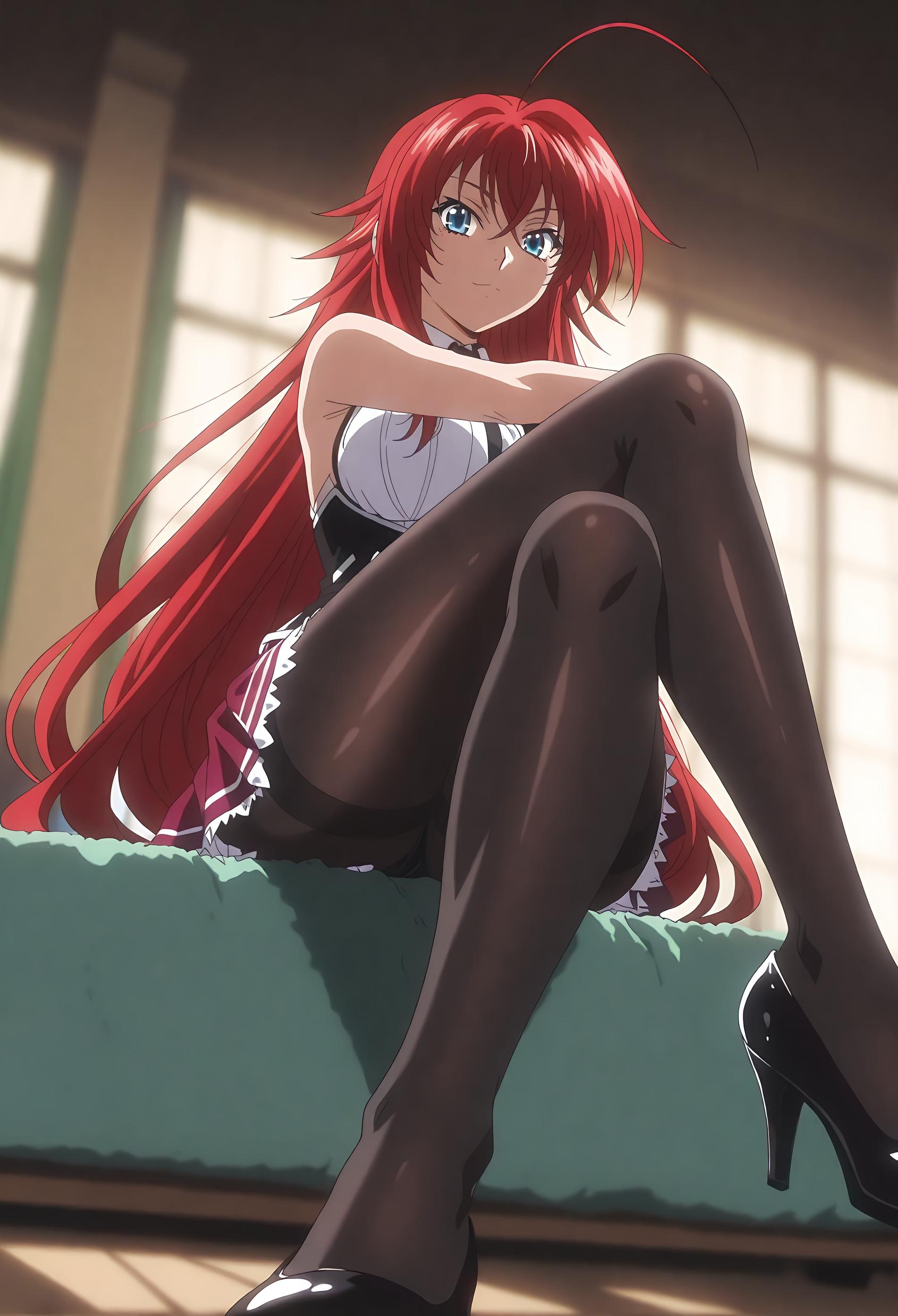 'Gái Anime Tạo Ra Bằng AI - [2D] 莉雅丝·吉蒙里 Rias Gremory - Ác Quỷ Tóc Đỏ Ngực Lớn Trong Đồng Phục Rách Tà Đen, Cảm Giác Tột Đỉnh 66P'
