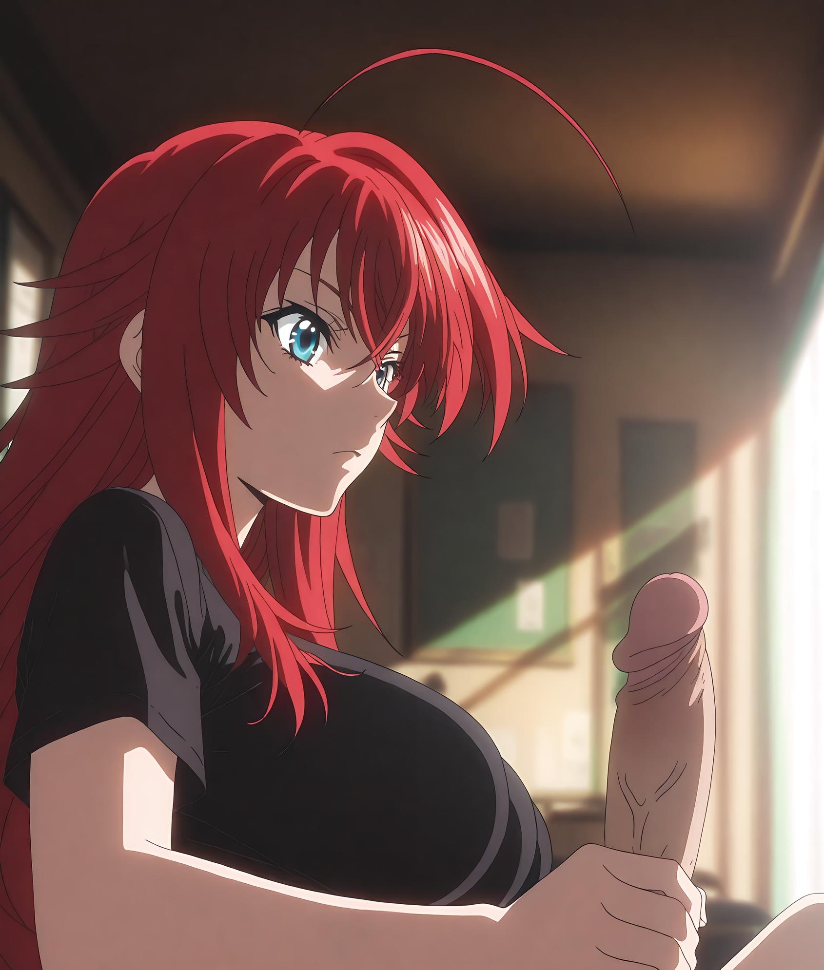 AI生成アニメ少女 - [2D] 莉雅丝・吉蒙里 Rias Gremory 赤髪巨乳悪魔令嬢 制服破れ黒ストッキング 極上肉感無修正 66P