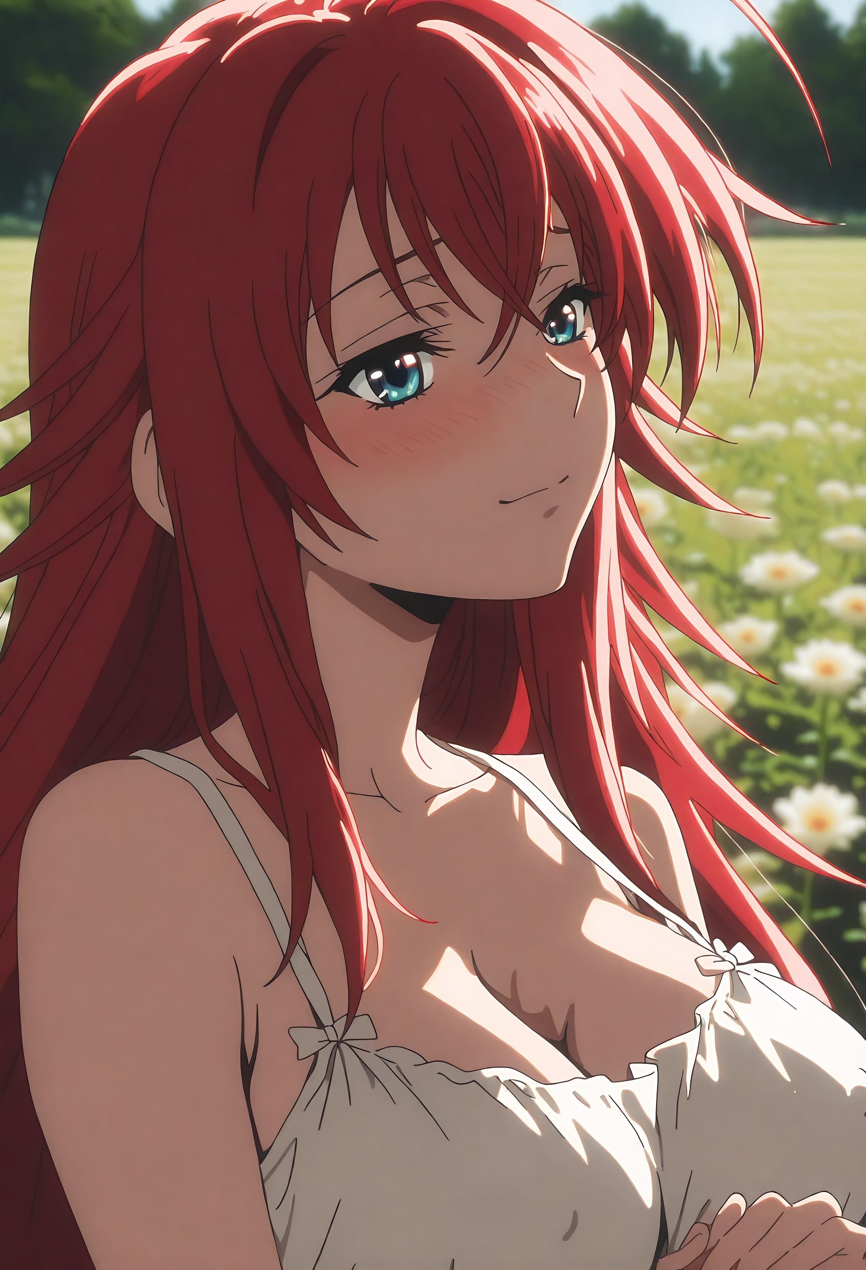 AI生成アニメ少女 - [2D] 莉雅丝・吉蒙里 Rias Gremory 赤髪巨乳悪魔令嬢 制服破れ黒ストッキング 極上肉感無修正 66P