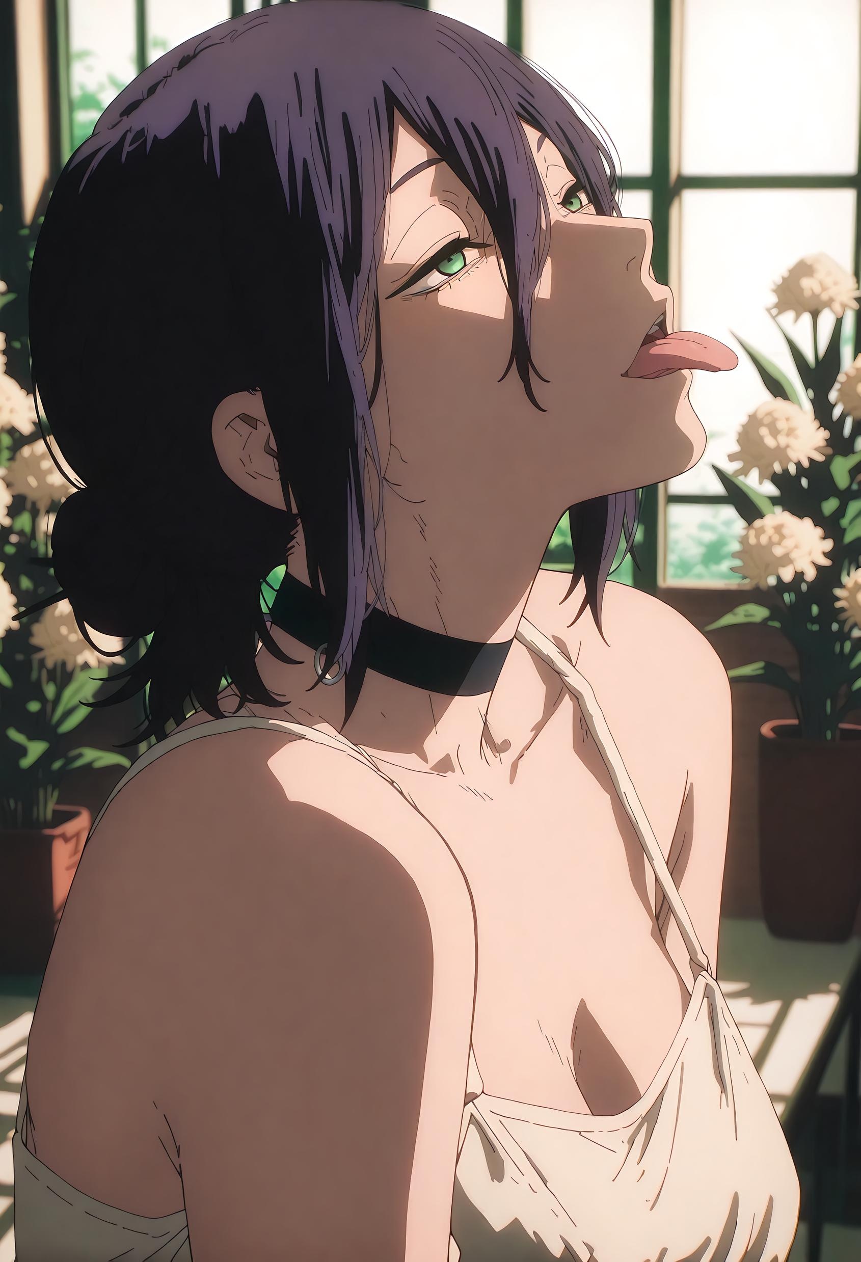 'Anime Girl Tạo Bởi AI - [2D] 蕾塞 Reze (Chainsaw Man) Nữ Sinh Tóc Tím, Bộ Đồng Phục Rách, Đồ Lót Đen, Cảm Giác Cực Đỉnh 66P'