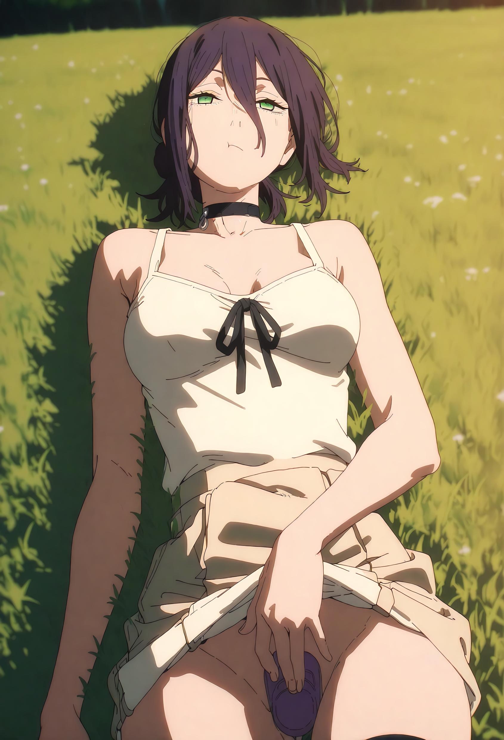 'Anime Girl Tạo Bởi AI - [2D] 蕾塞 Reze (Chainsaw Man) Nữ Sinh Tóc Tím, Bộ Đồng Phục Rách, Đồ Lót Đen, Cảm Giác Cực Đỉnh 66P'