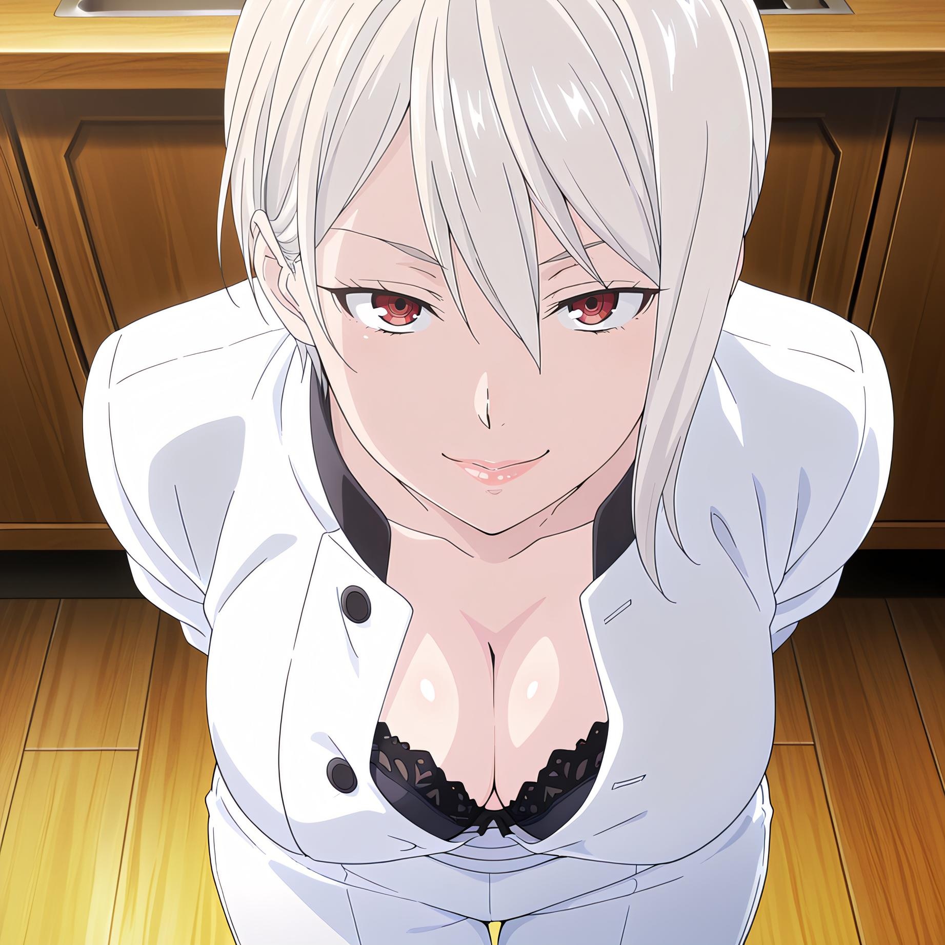 'Anime Girl Tạo Bởi AI - [2D] 薙切爱丽丝 Alice Nakiri 白发巨乳料理大小姐 裸围裙开档黑丝 极致肉感无修正 110P'