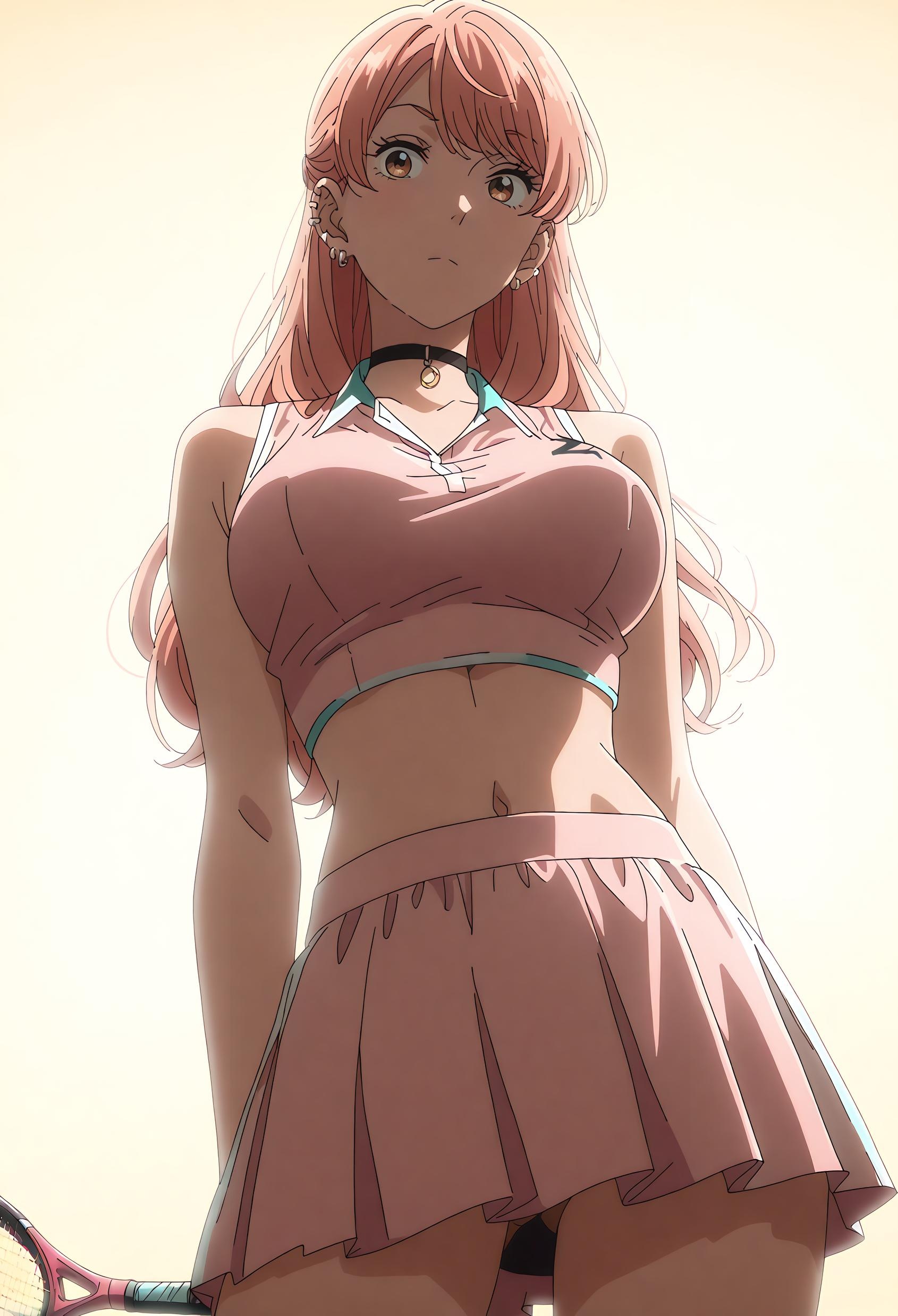 Cô Gái Anime Tạo Bởi AI - [2D] 桃濑成海 Narumi Momose (Wotakoi) Cô Nữ Sinh Tóc Đen Trong Đồng Phục, Tất Đen Mở, Gợi Cảm 37P