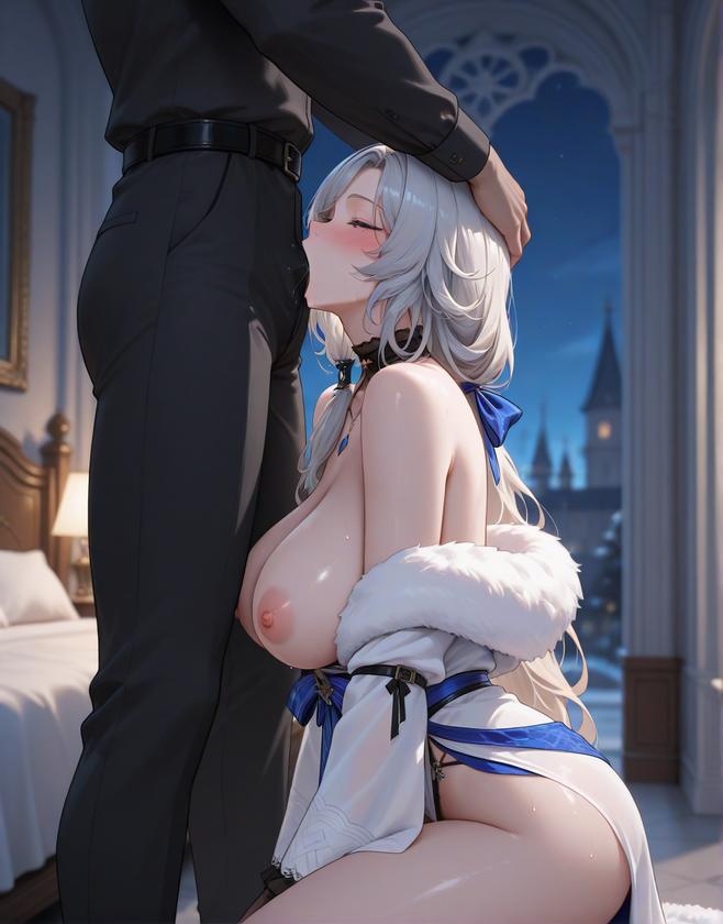 AI 生成動漫女孩 - [3D] 鲁德米拉 Ludmilla (勝利女神：妮姬) 銀髮冰冷女王禮服撕裂 黑絲開檔極致肉感無修正 431P
