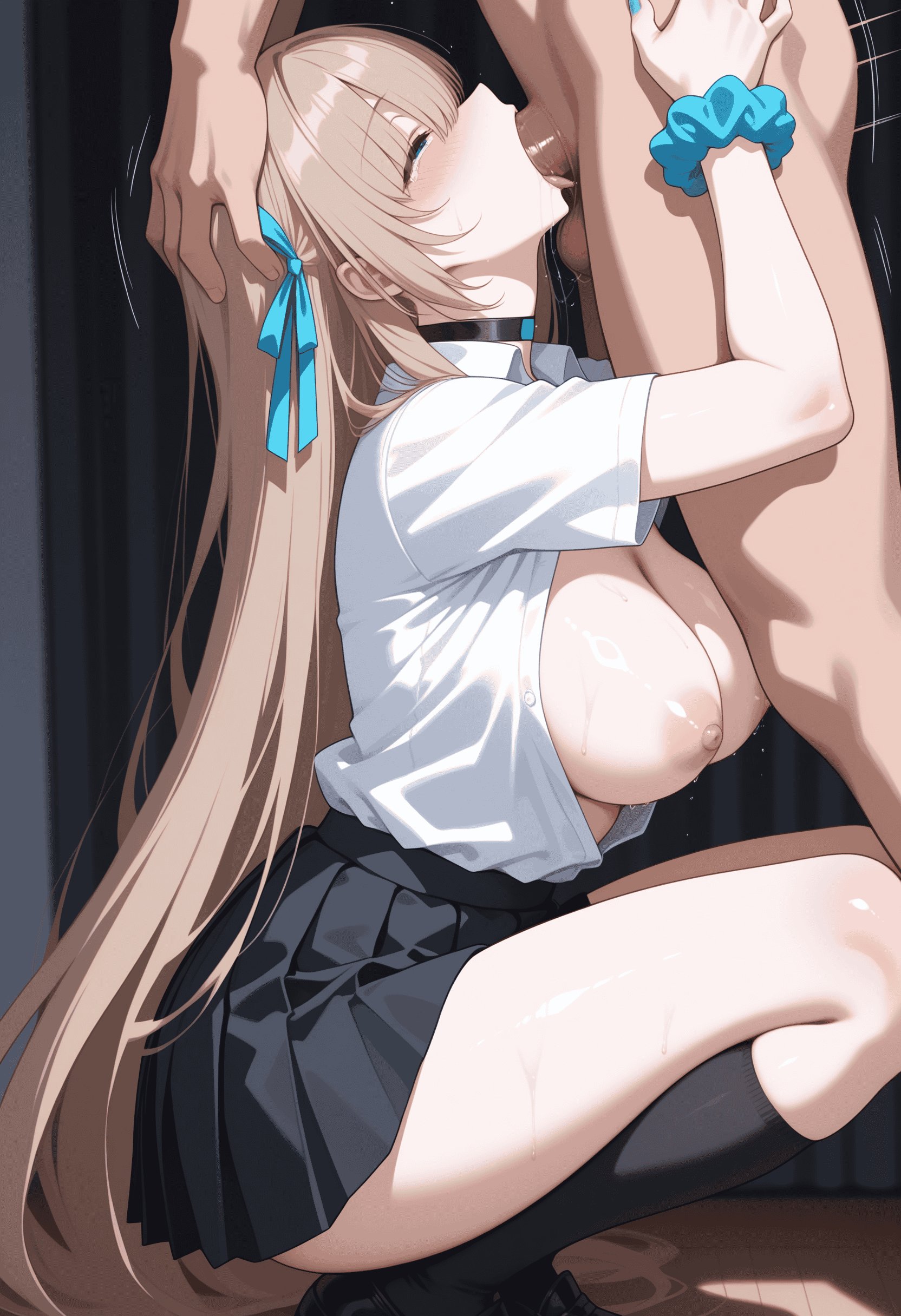 「AI生成アニメ少女 - [2.5D] 一之濑明日奈 金髪ウサギ娘 巨乳 黒スト開脚 肉感 極致無修正 196P」