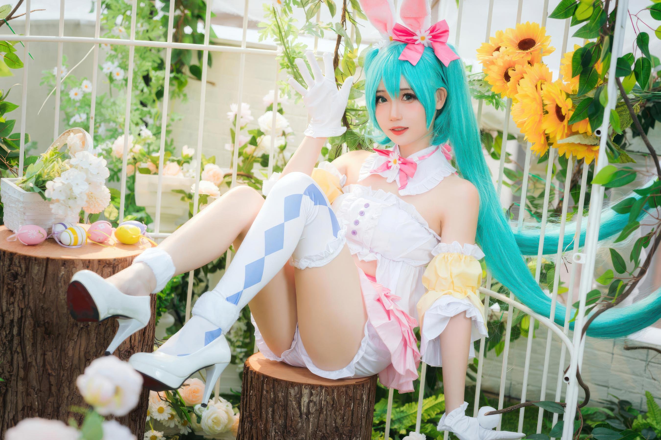 '[cosplay] Món Nướng - Cosplay Thỏ Phục Sinh: Thỏ Nữ Thực Tế Gợi Cảm, Tai Thỏ Trắng, Ngực Khủng, Sự Quyến Rũ Tối Đa Không Chỉnh Sửa 22P'