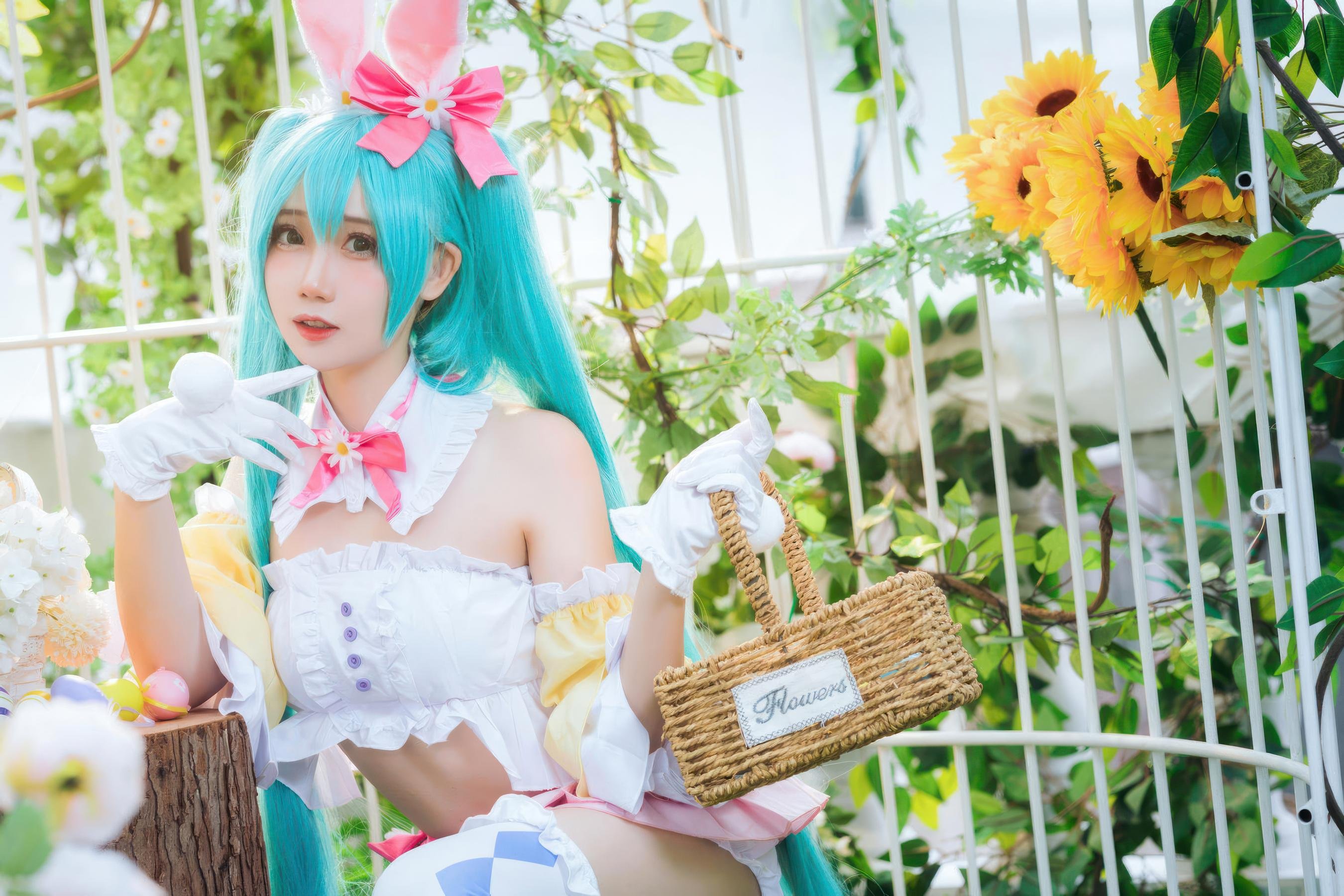 '[cosplay] Món Nướng - Cosplay Thỏ Phục Sinh: Thỏ Nữ Thực Tế Gợi Cảm, Tai Thỏ Trắng, Ngực Khủng, Sự Quyến Rũ Tối Đa Không Chỉnh Sửa 22P'